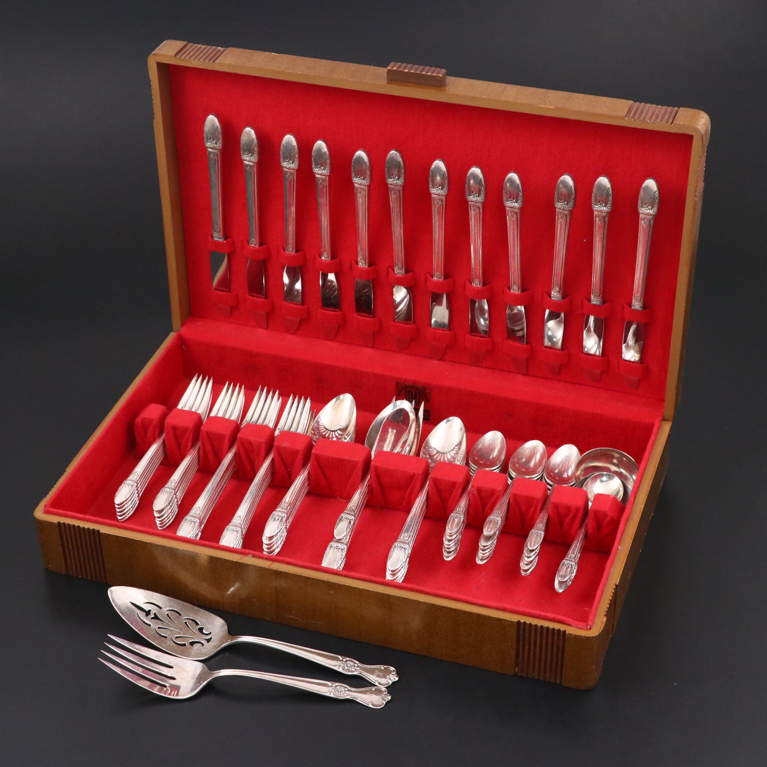 Rogers Bros. "First Love" Silver Plate Flatware in Case