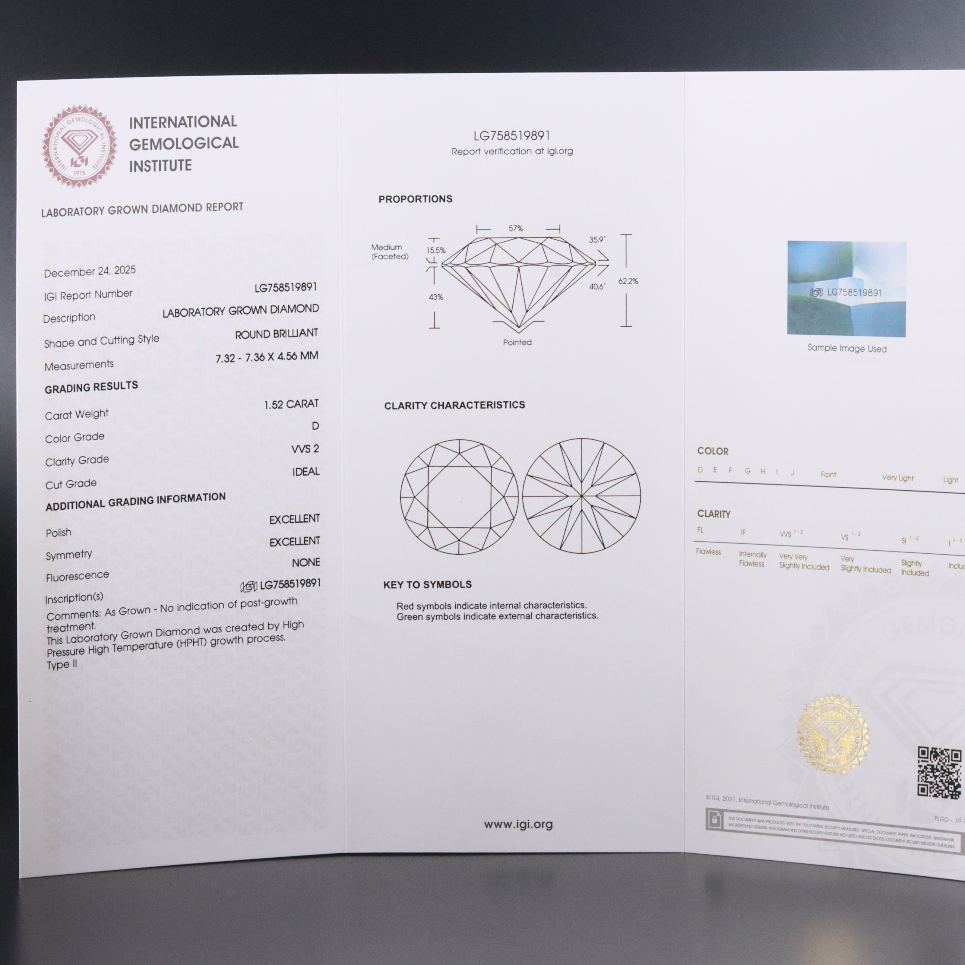18K 3.04 CTW Lab Grown Diamond Solitaire Earrings with IGI Reports