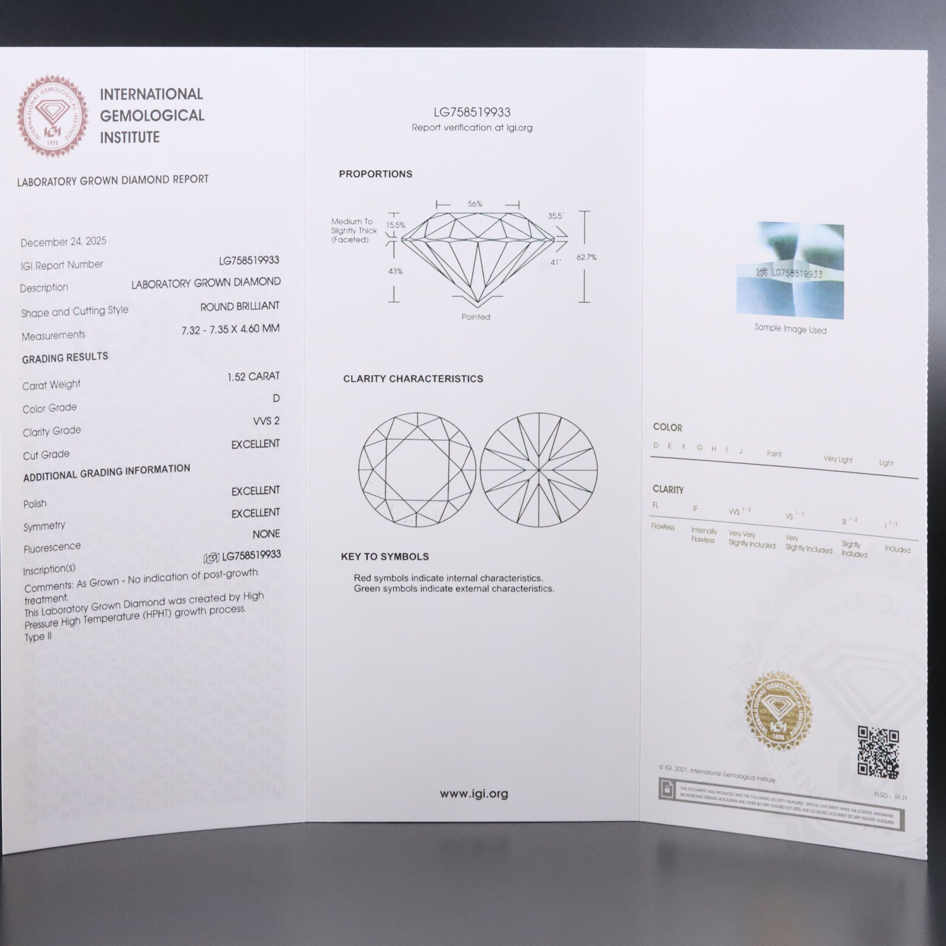 18K 3.04 CTW Lab Grown Diamond Solitaire Earrings with IGI Reports