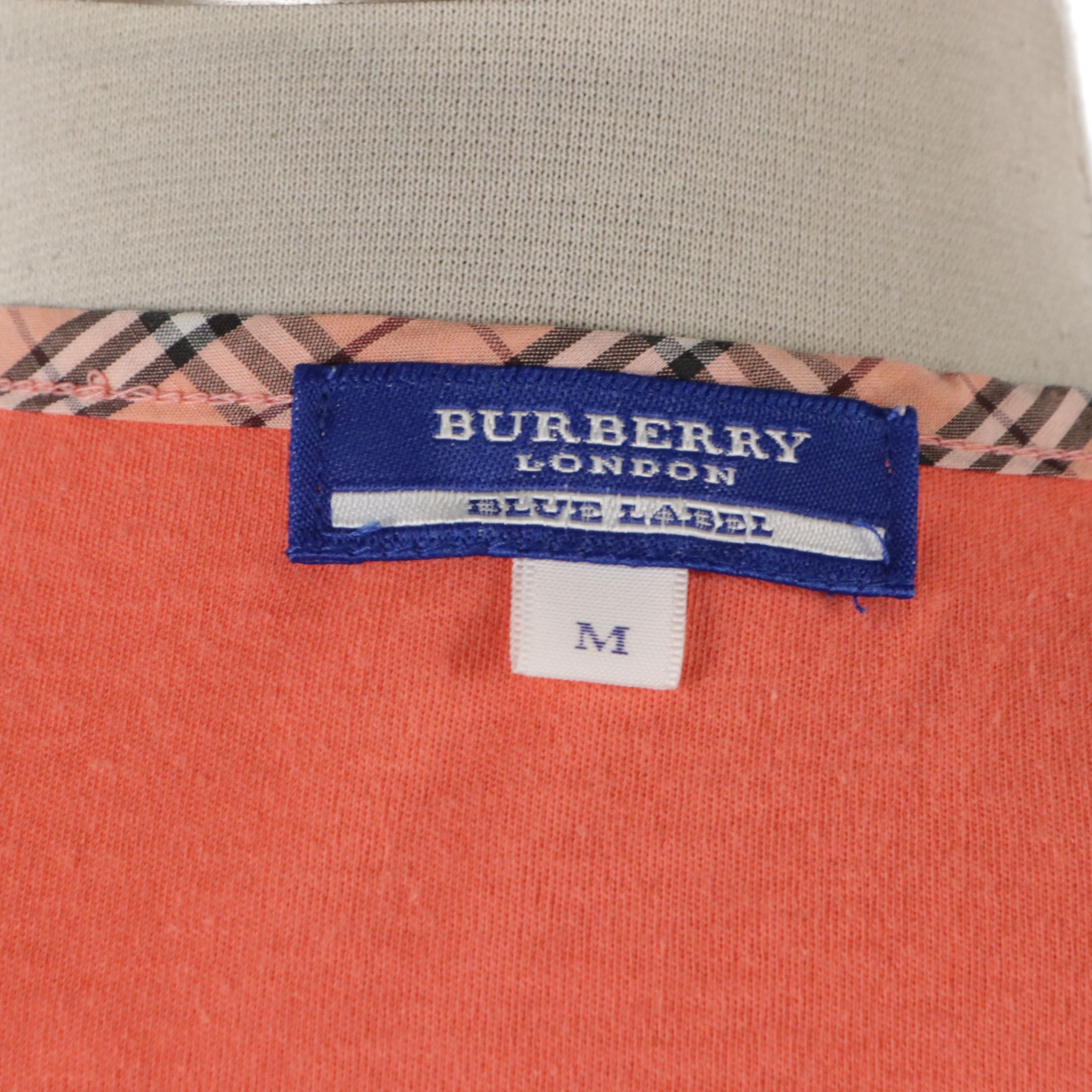 Burberry Blue Label 3/4th Sleeve Button-Front Top in Cotton