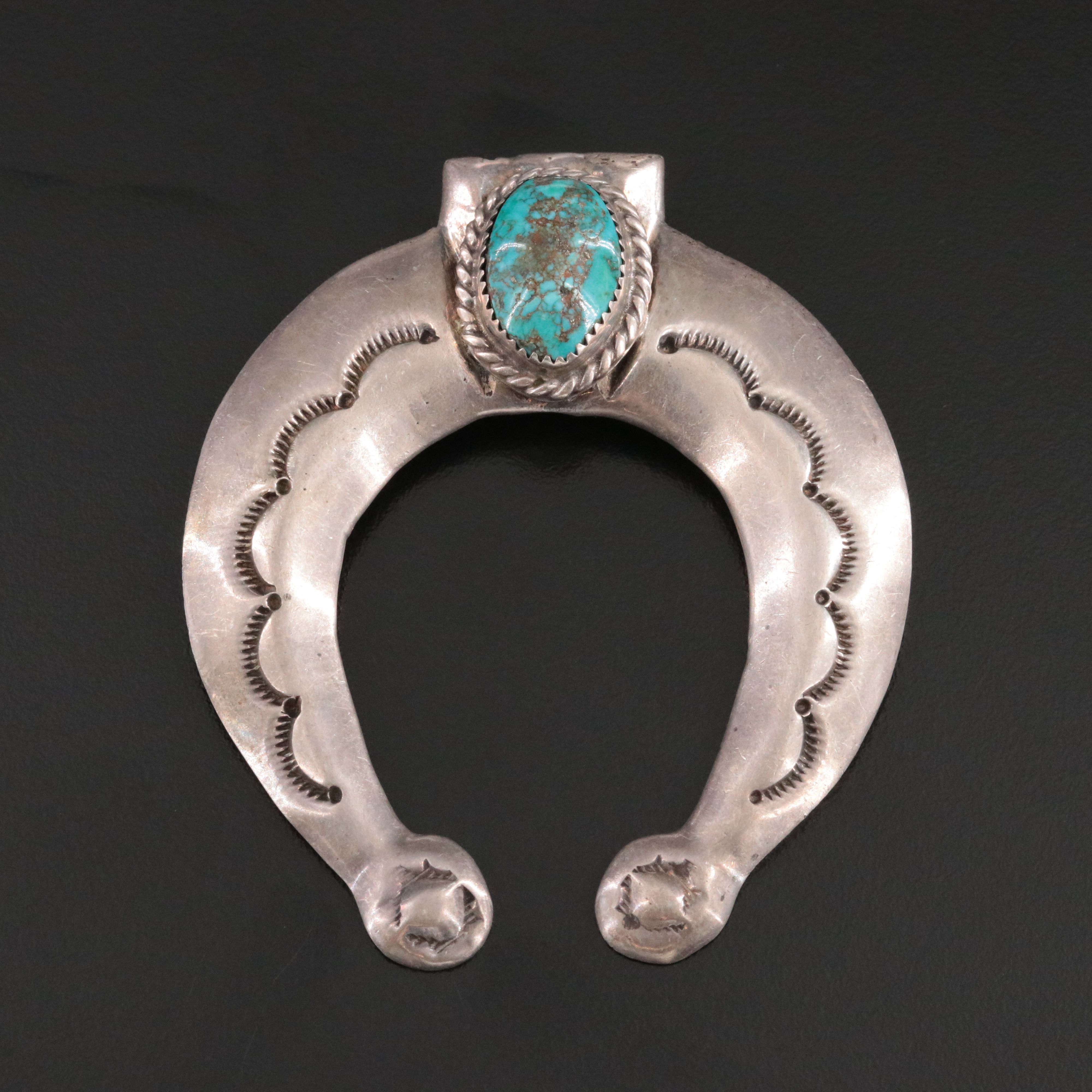 Sterling Turquoise Naja Pendant