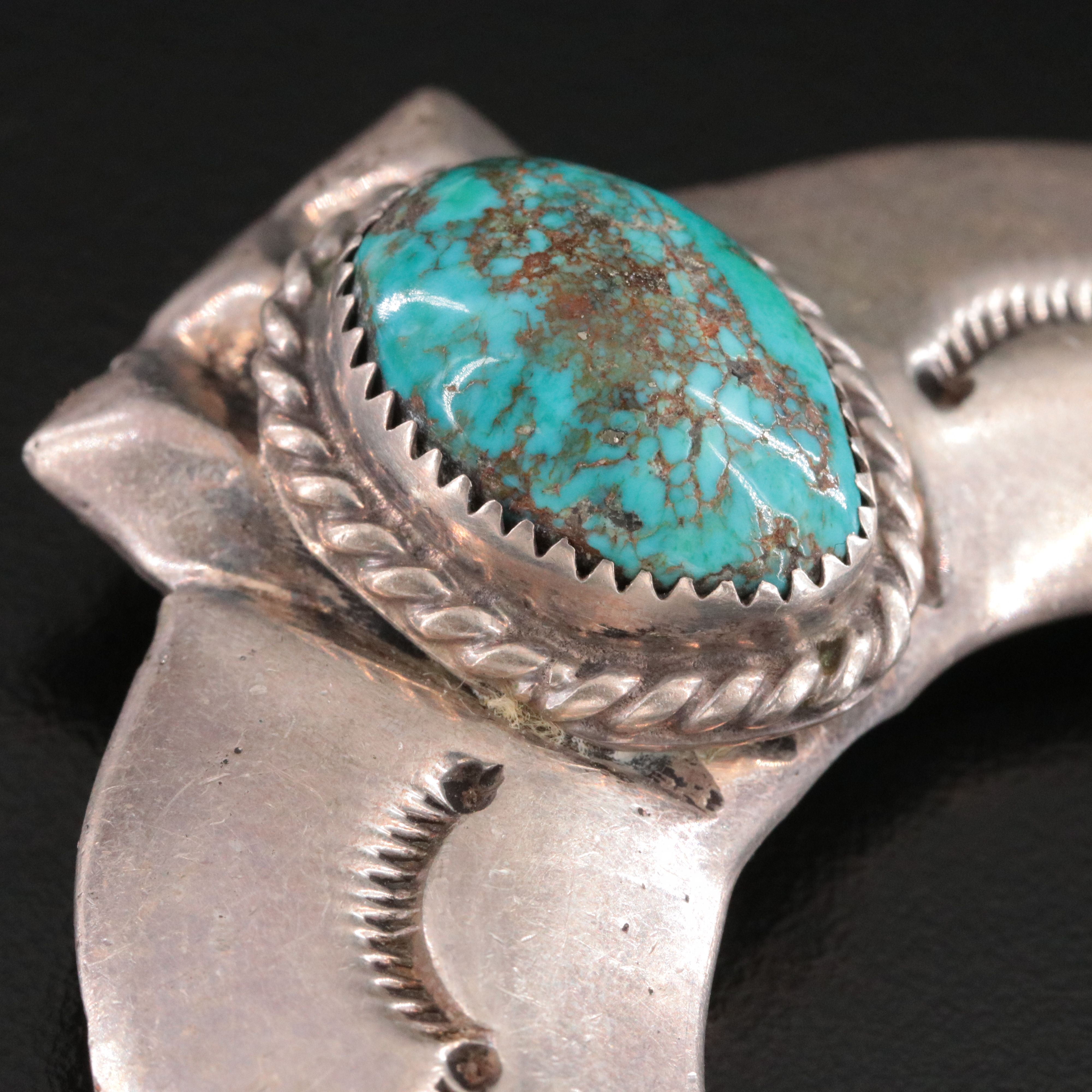 Sterling Turquoise Naja Pendant