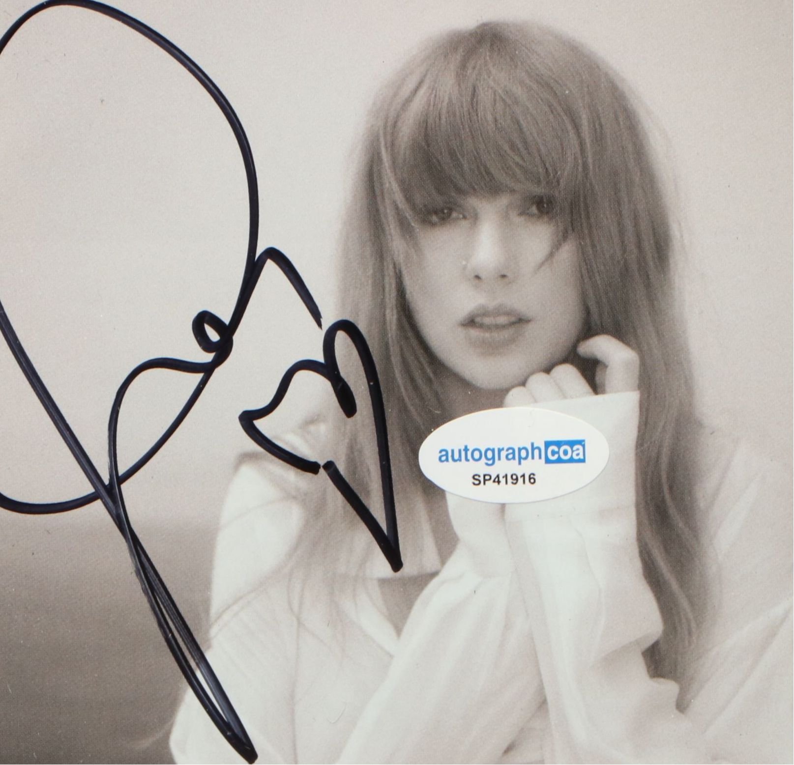 Taylor Swift Signed "The Tortured Poets Department" CD Card in Frame