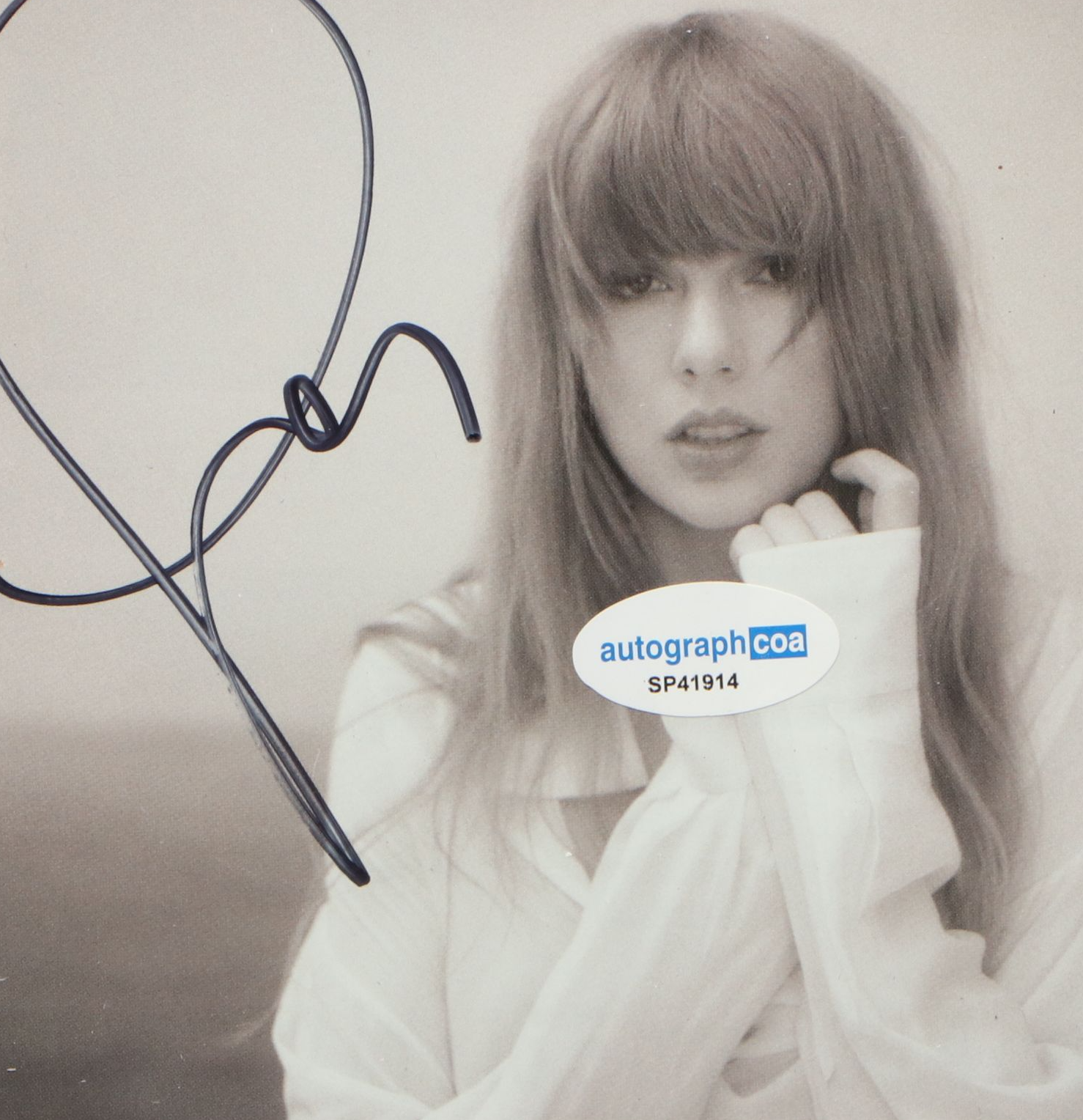 Taylor Swift Signed "The Tortured Poets Department" CD Card in Frame