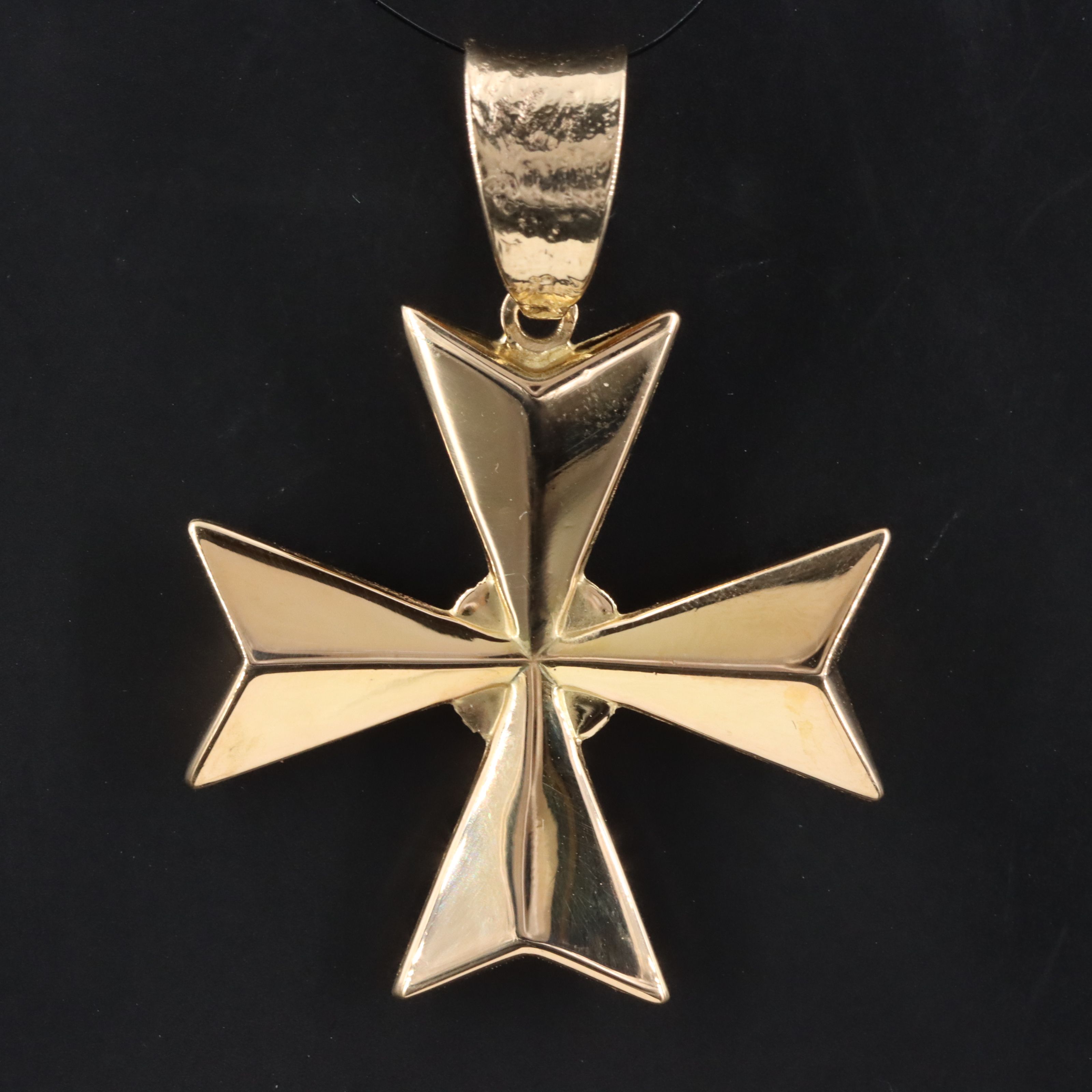 Electroformed Cross Pendant with 14K Bail