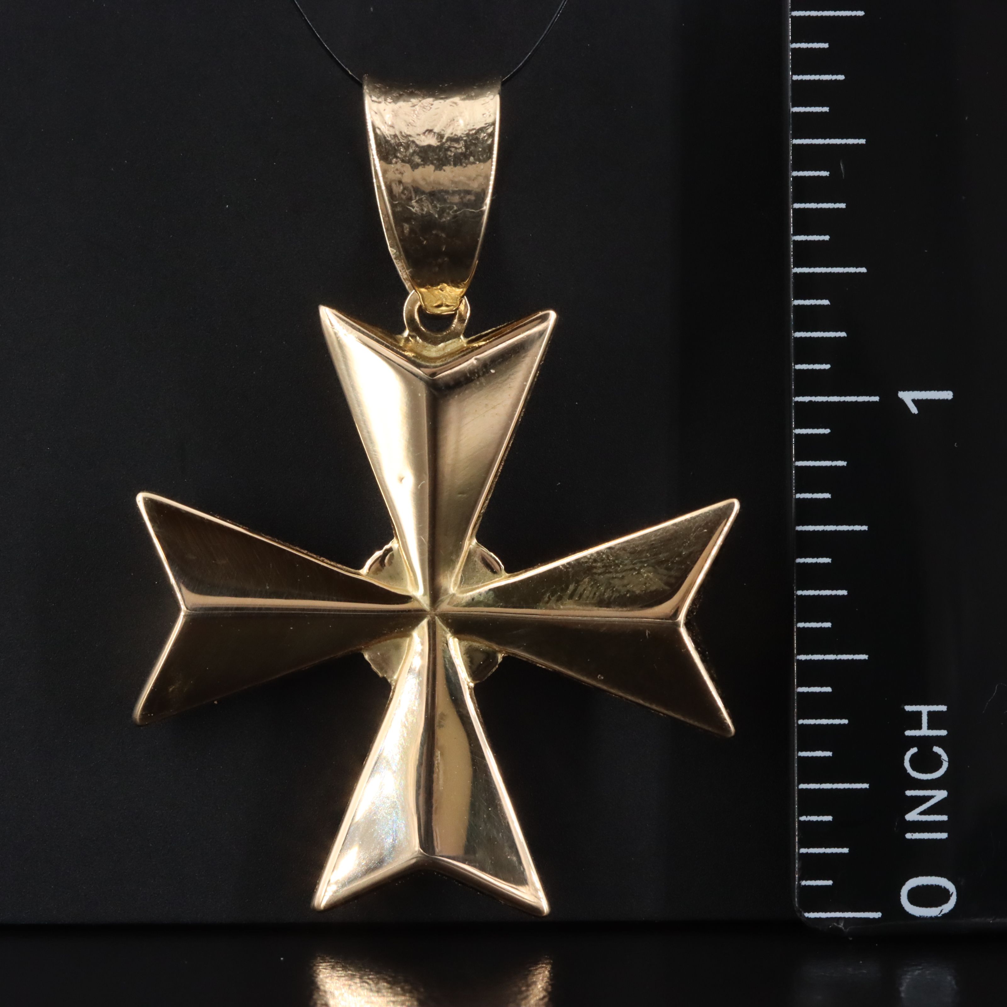 Electroformed Cross Pendant with 14K Bail