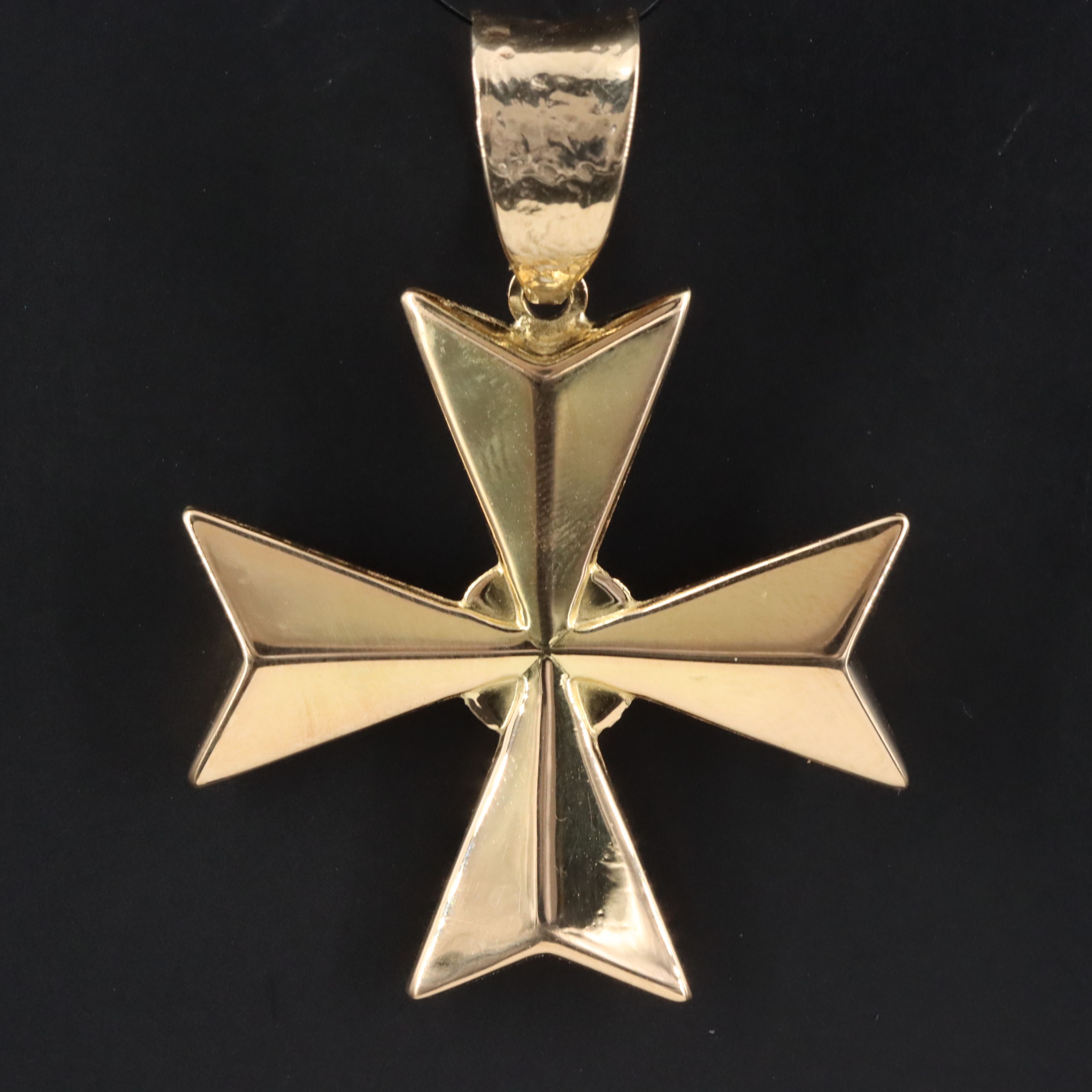 Electroformed Cross Pendant with 14K Bail
