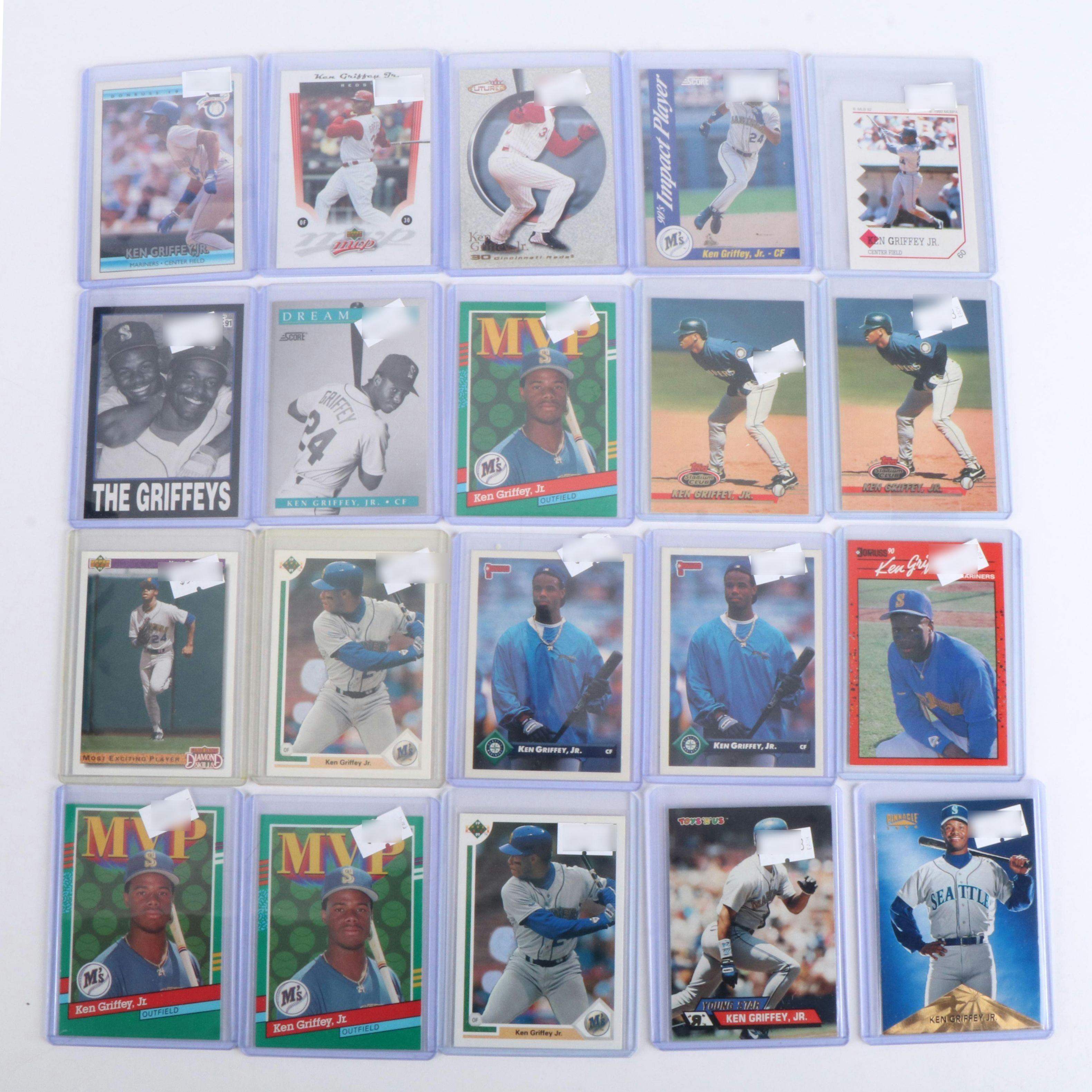 Ken Griffey Jr. Baseball Card Collection Featuring Rookies, Inserts, and More