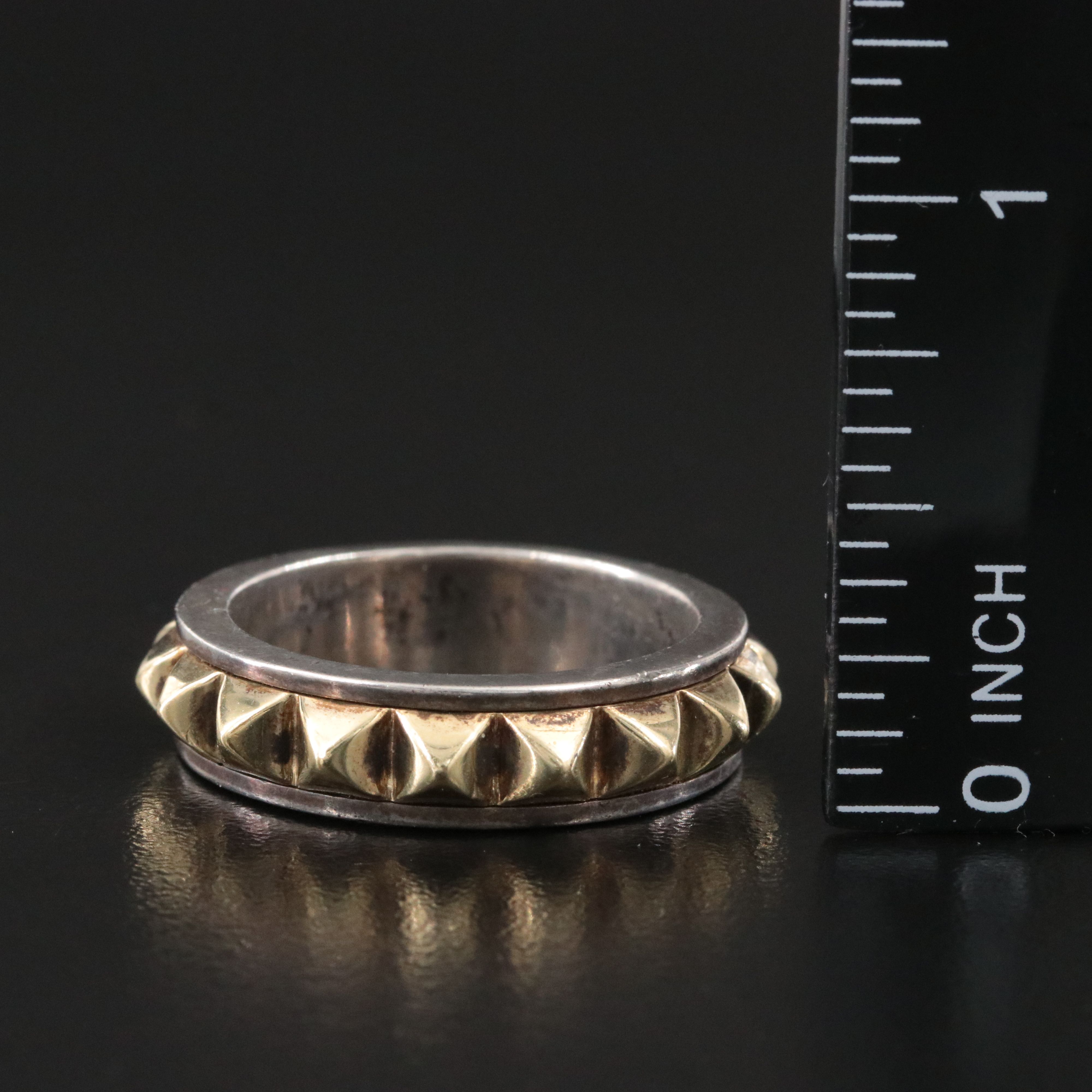 Caviar by Lagos Sterling and 18K Pyramid Band