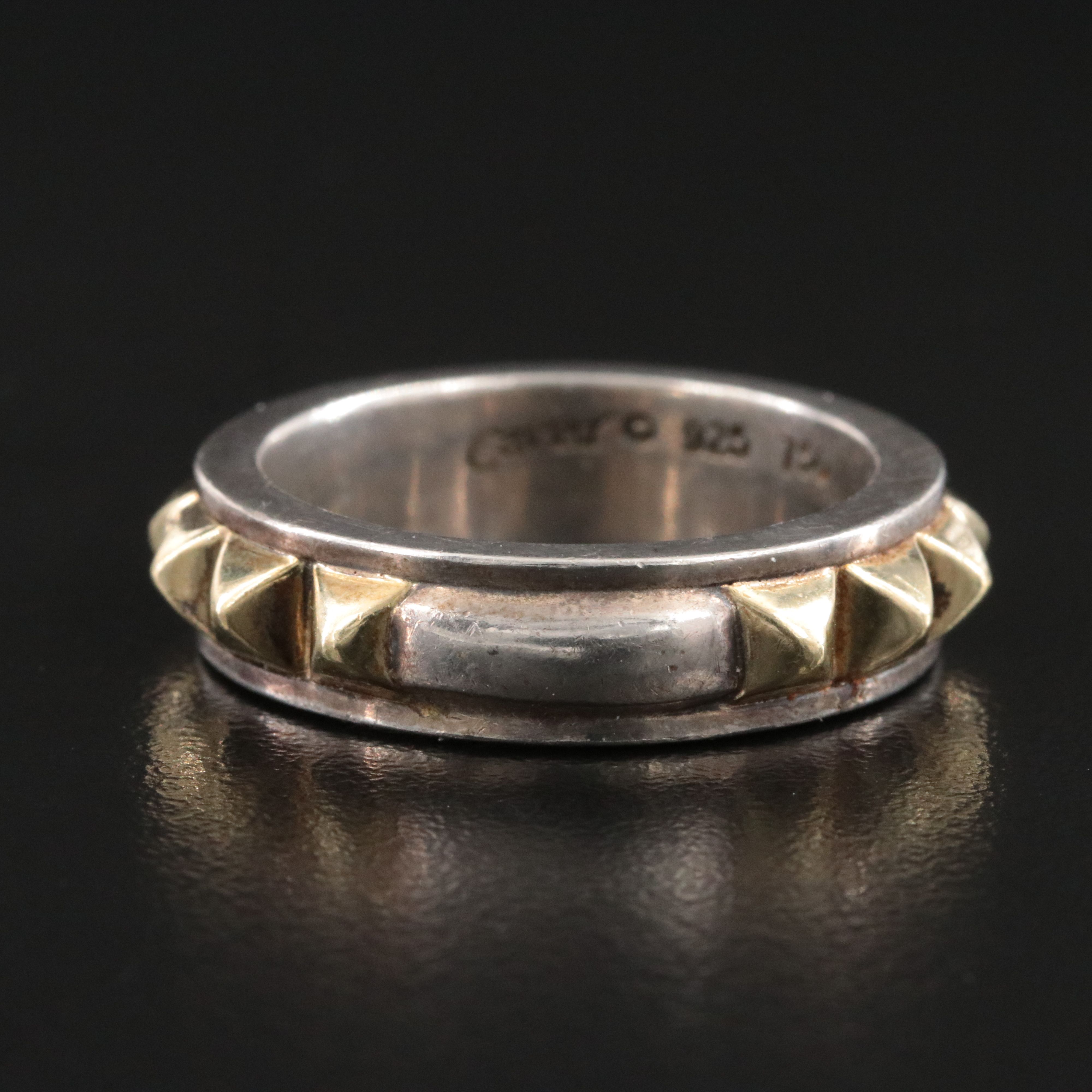 Caviar by Lagos Sterling and 18K Pyramid Band