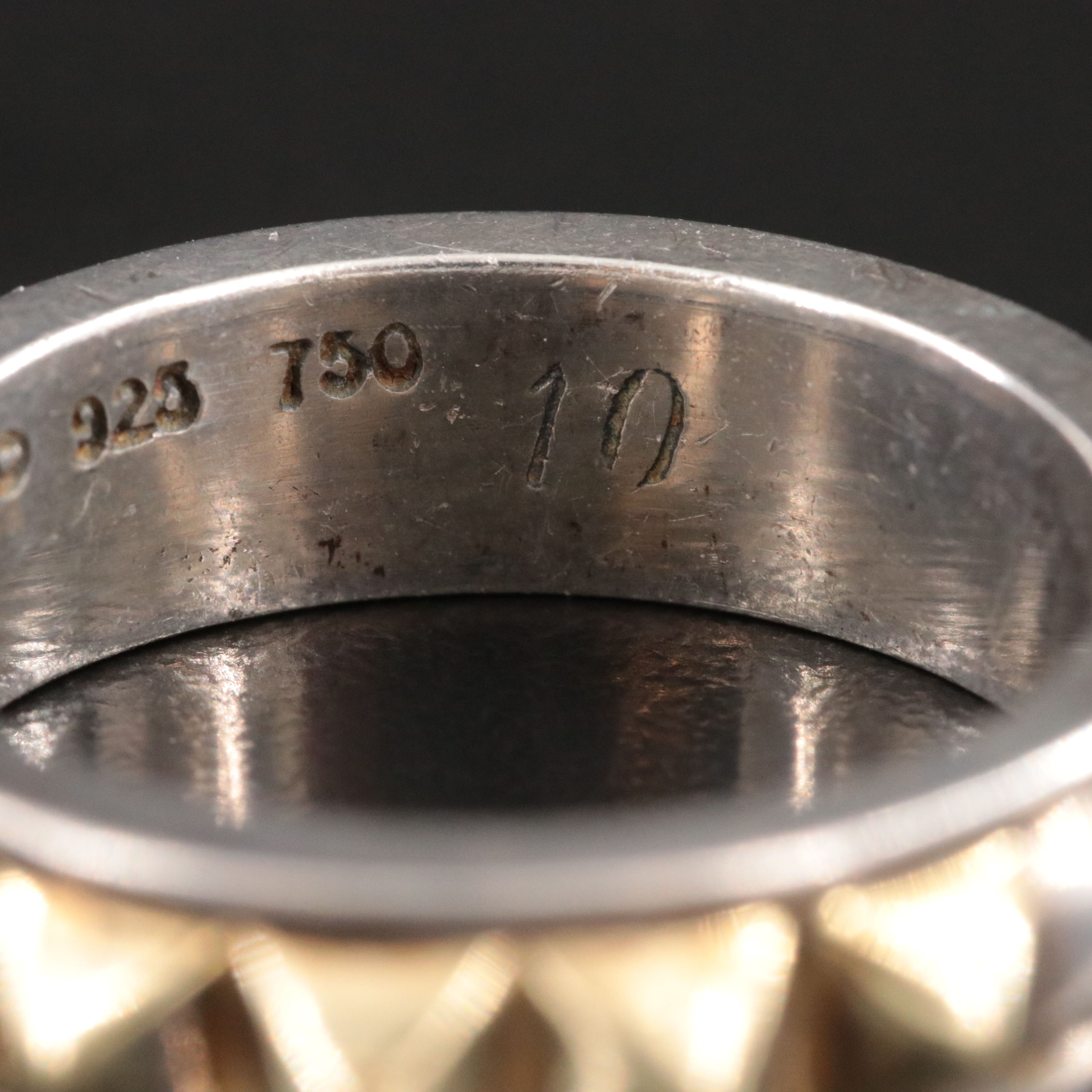 Caviar by Lagos Sterling and 18K Pyramid Band