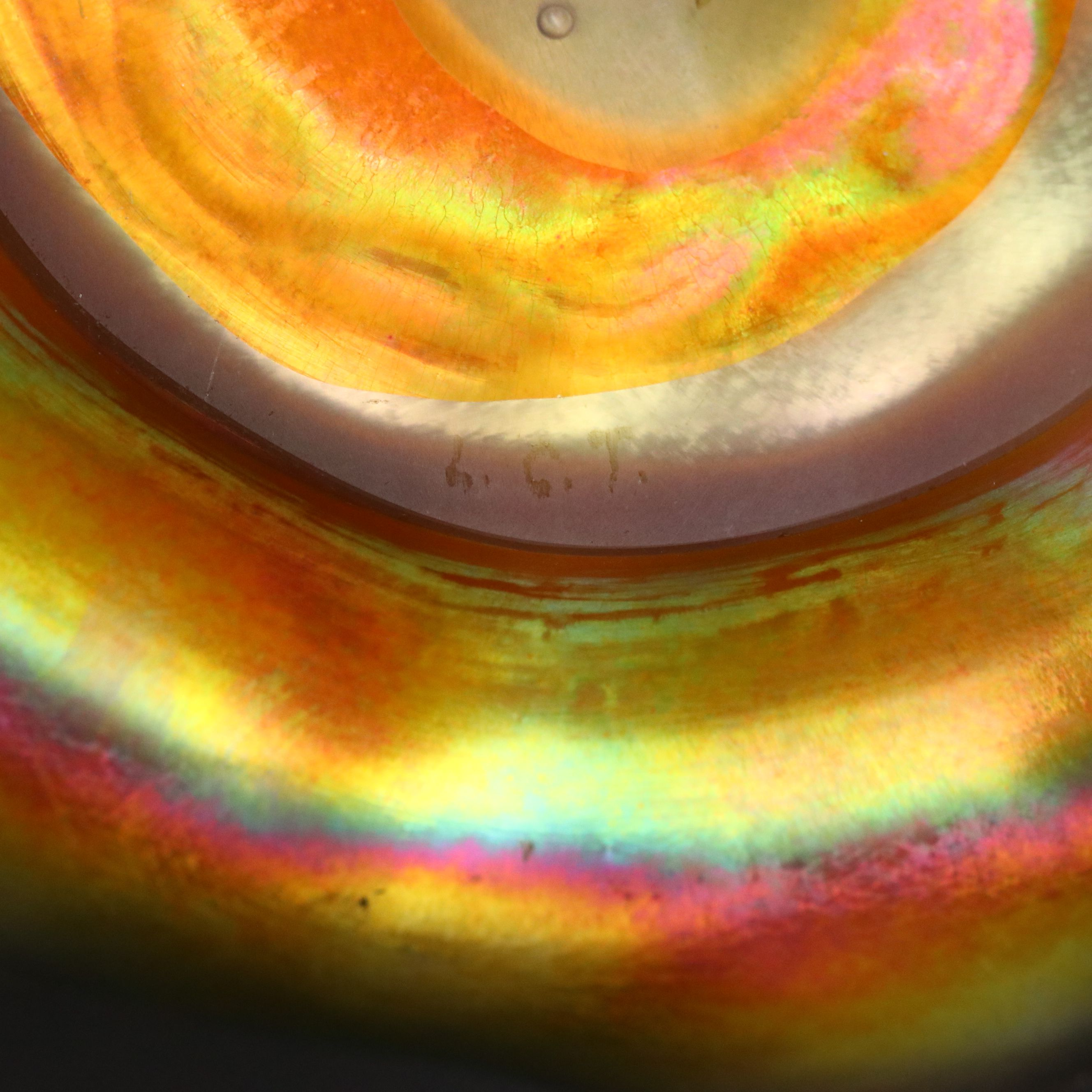 Louis Comfort Tiffany Favrile Art Glass Bowl and Underplate, Early 20th Century