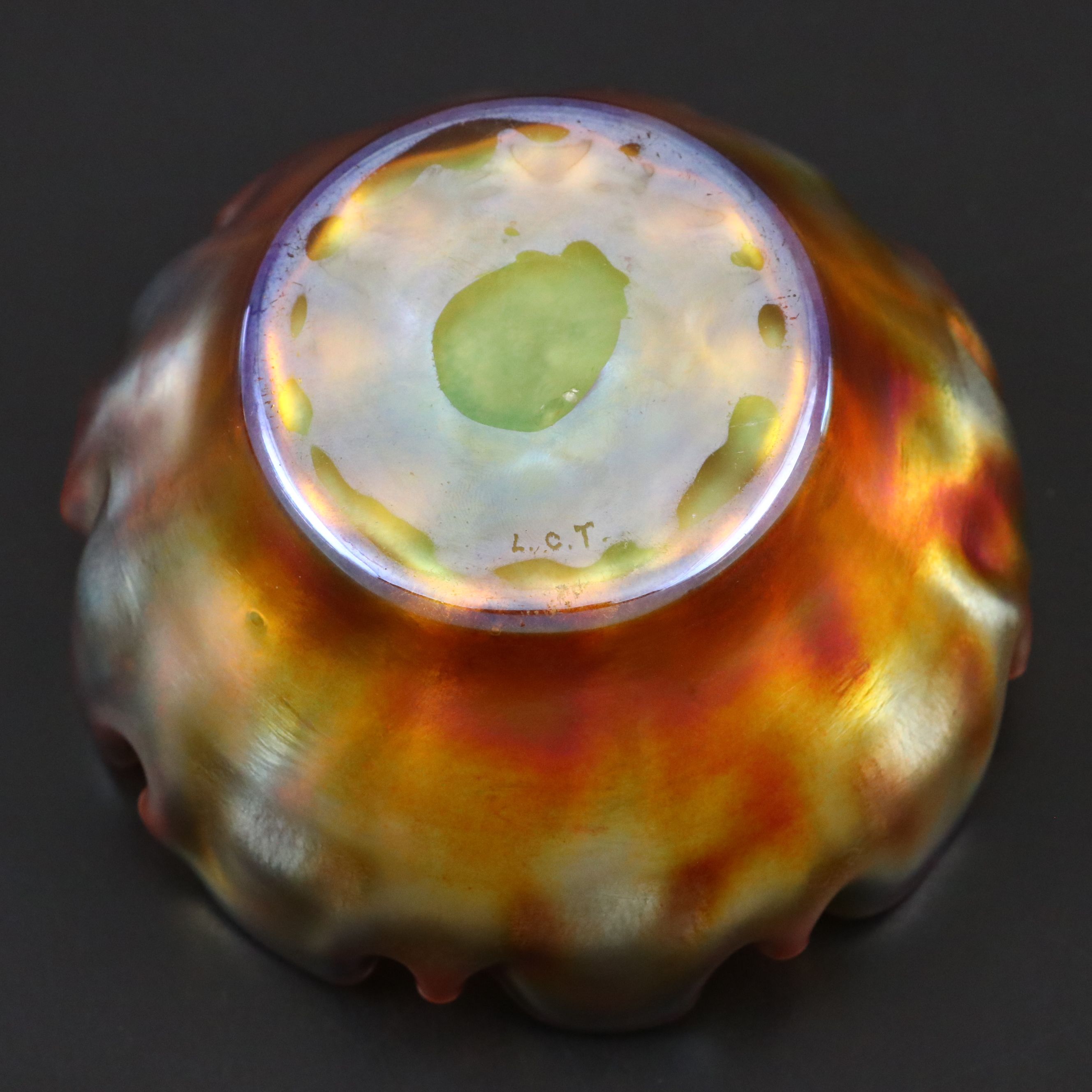 Louis Comfort Tiffany Favrile Art Glass Finger Bowls and Underplates