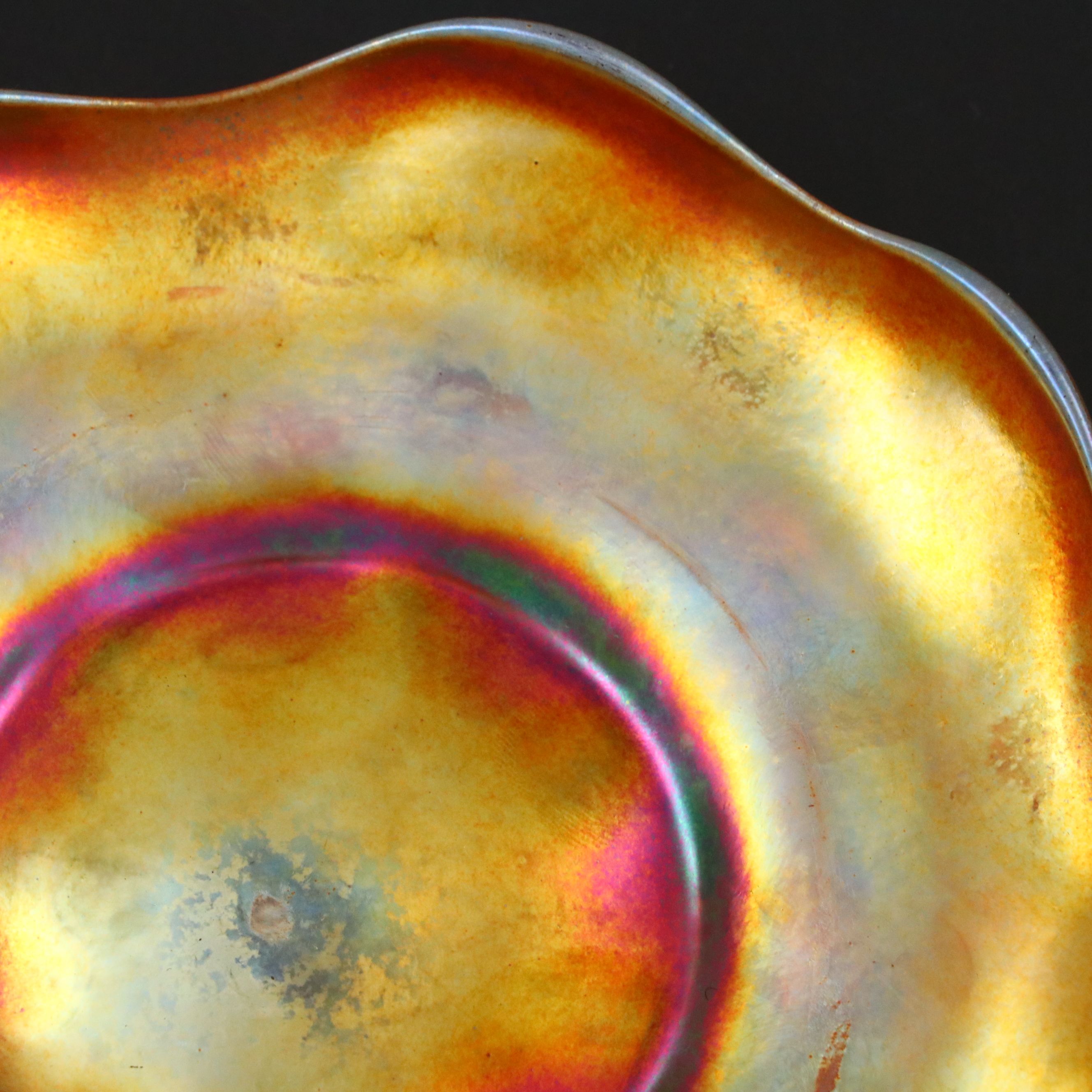 Louis Comfort Tiffany Favrile Art Glass Finger Bowls and Underplates