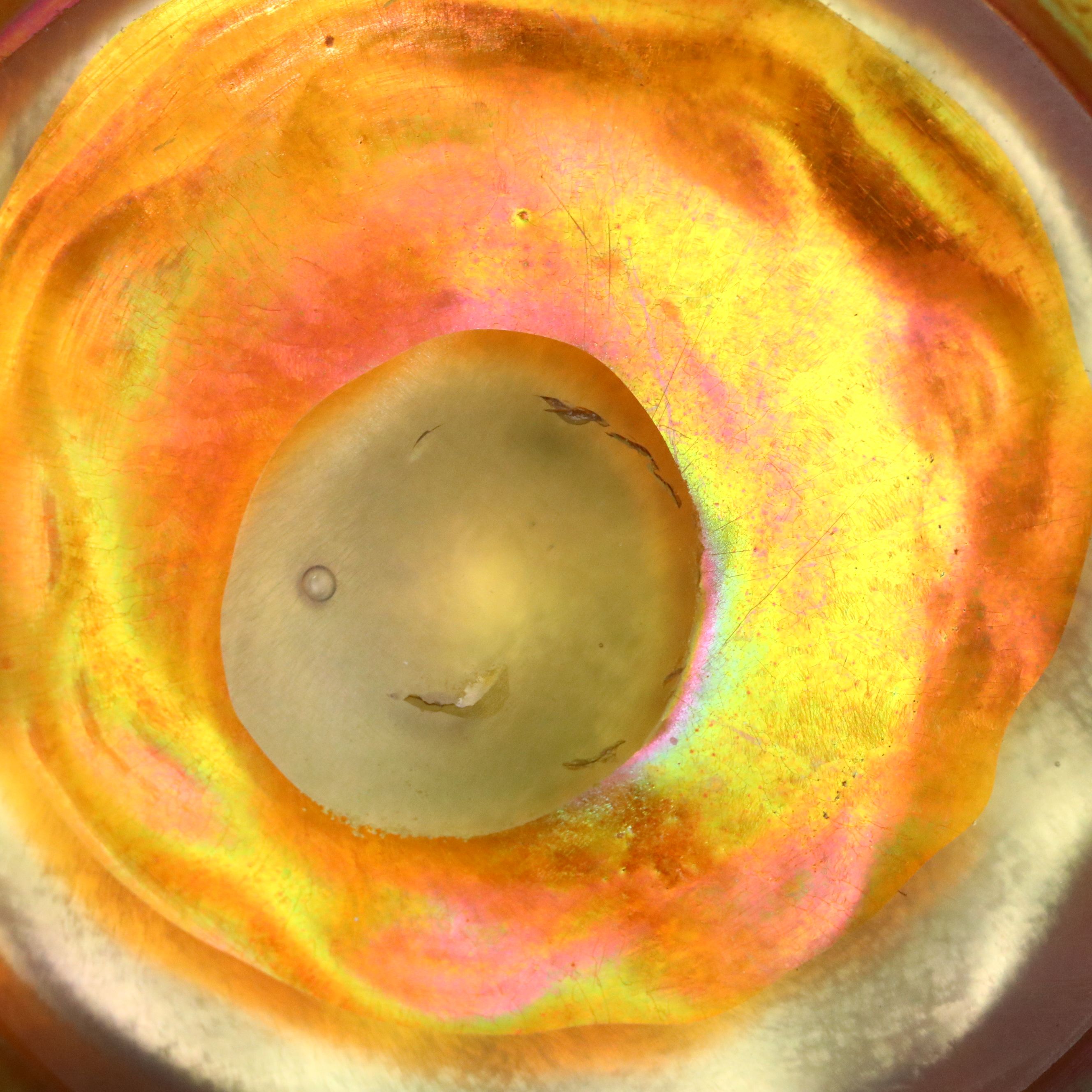 Louis Comfort Tiffany Favrile Art Glass Bowl and Underplate, Early 20th Century