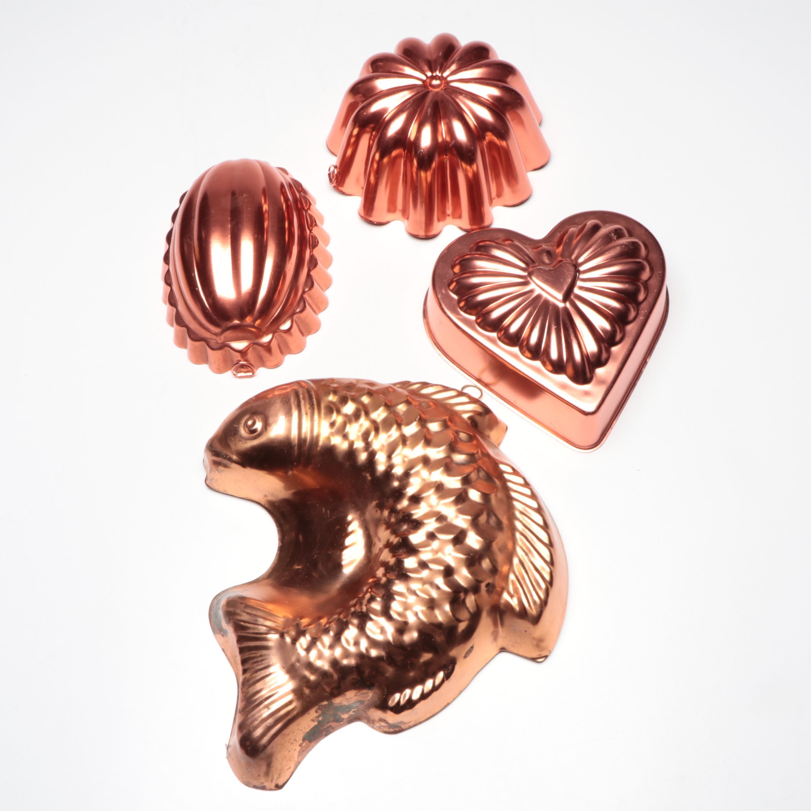 Fish, Heart and Other Metal Jello and Baking Molds