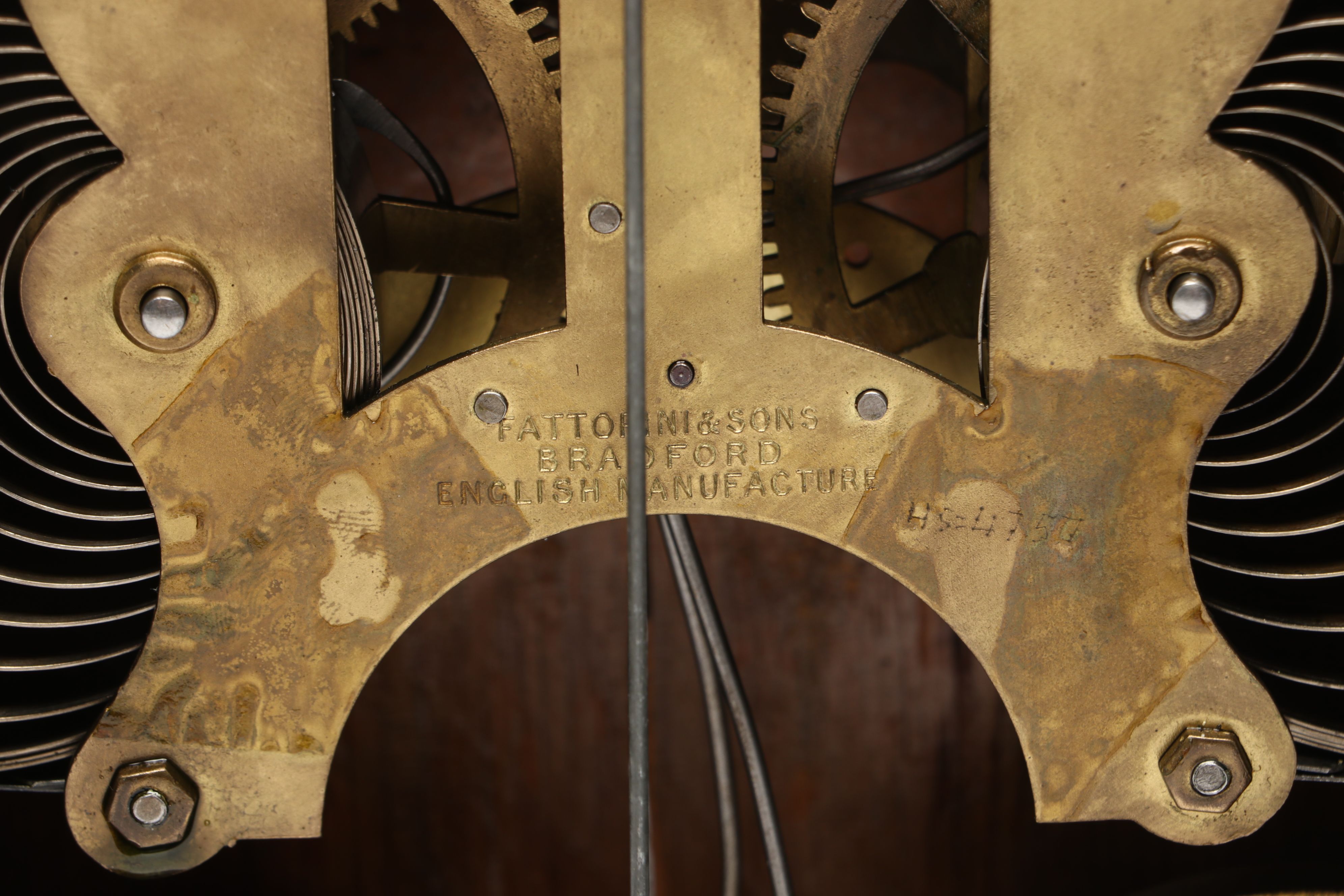 Fattorini & Sons English Wooden Mantel Clock