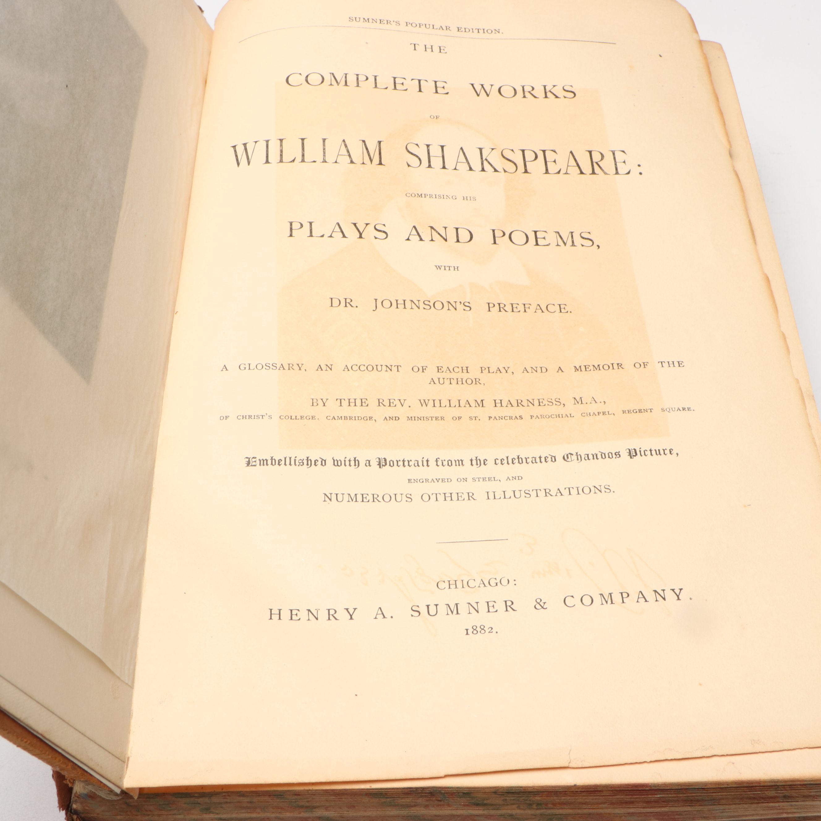 Sumner's Popular Edition "The Complete Works of William Shakspeare," 1882