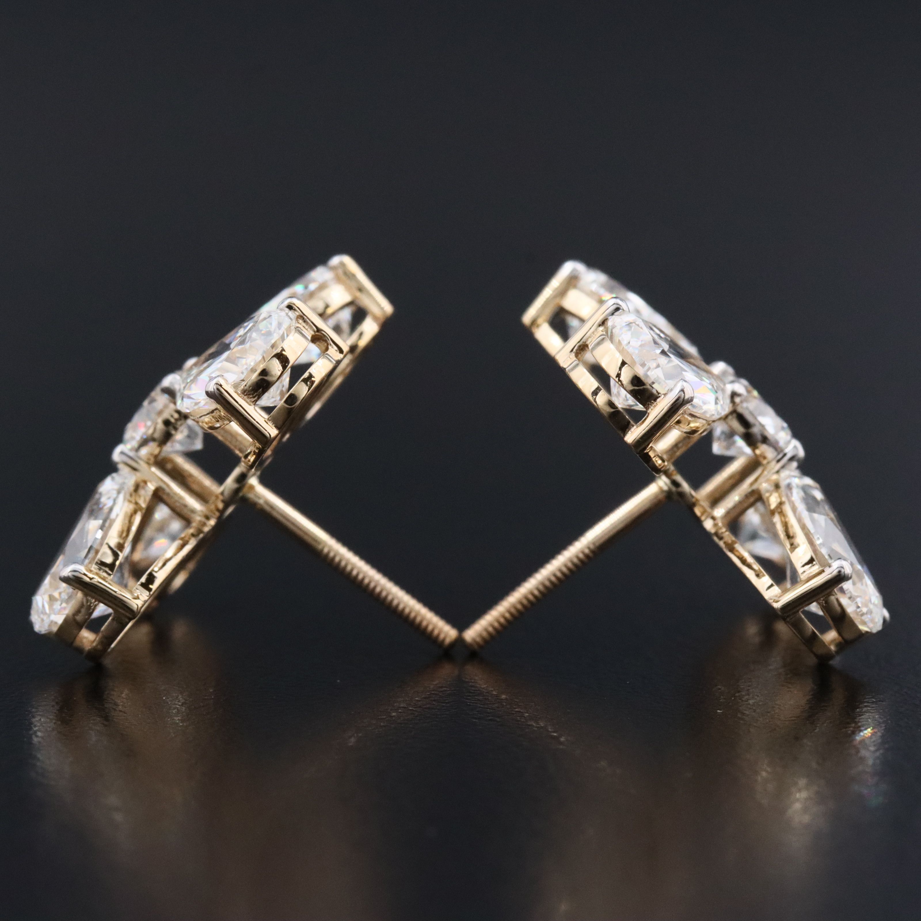 14K 8.82 CTW Lab Grown Diamond Earrings