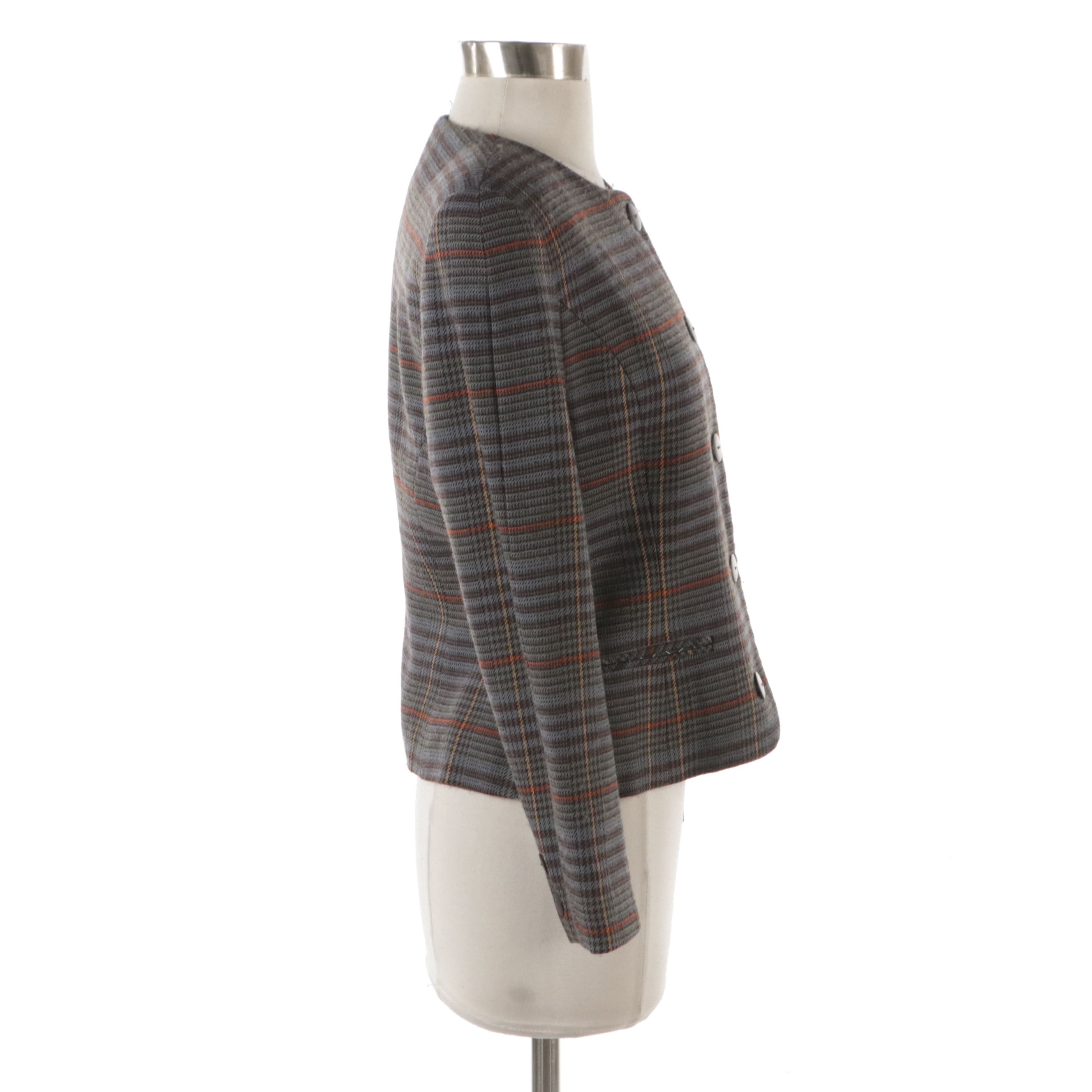 Miss Chloé Vintage Plaid Wool Blazer