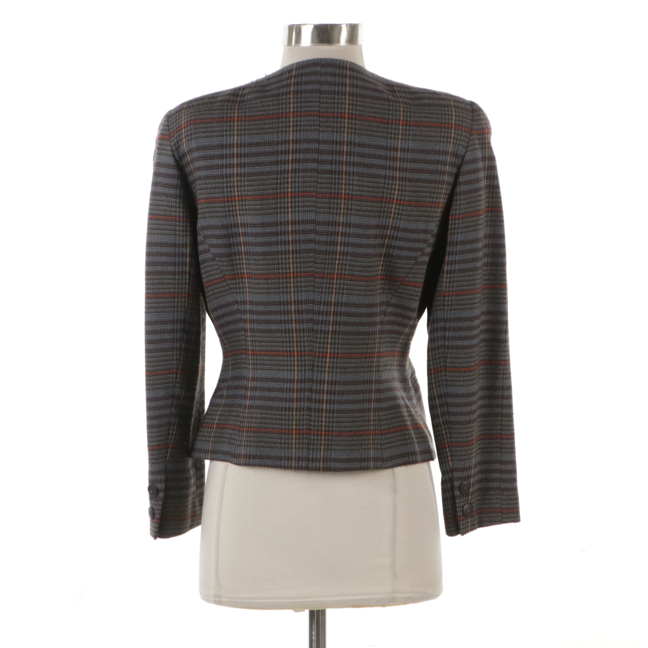Miss Chloé Vintage Plaid Wool Blazer