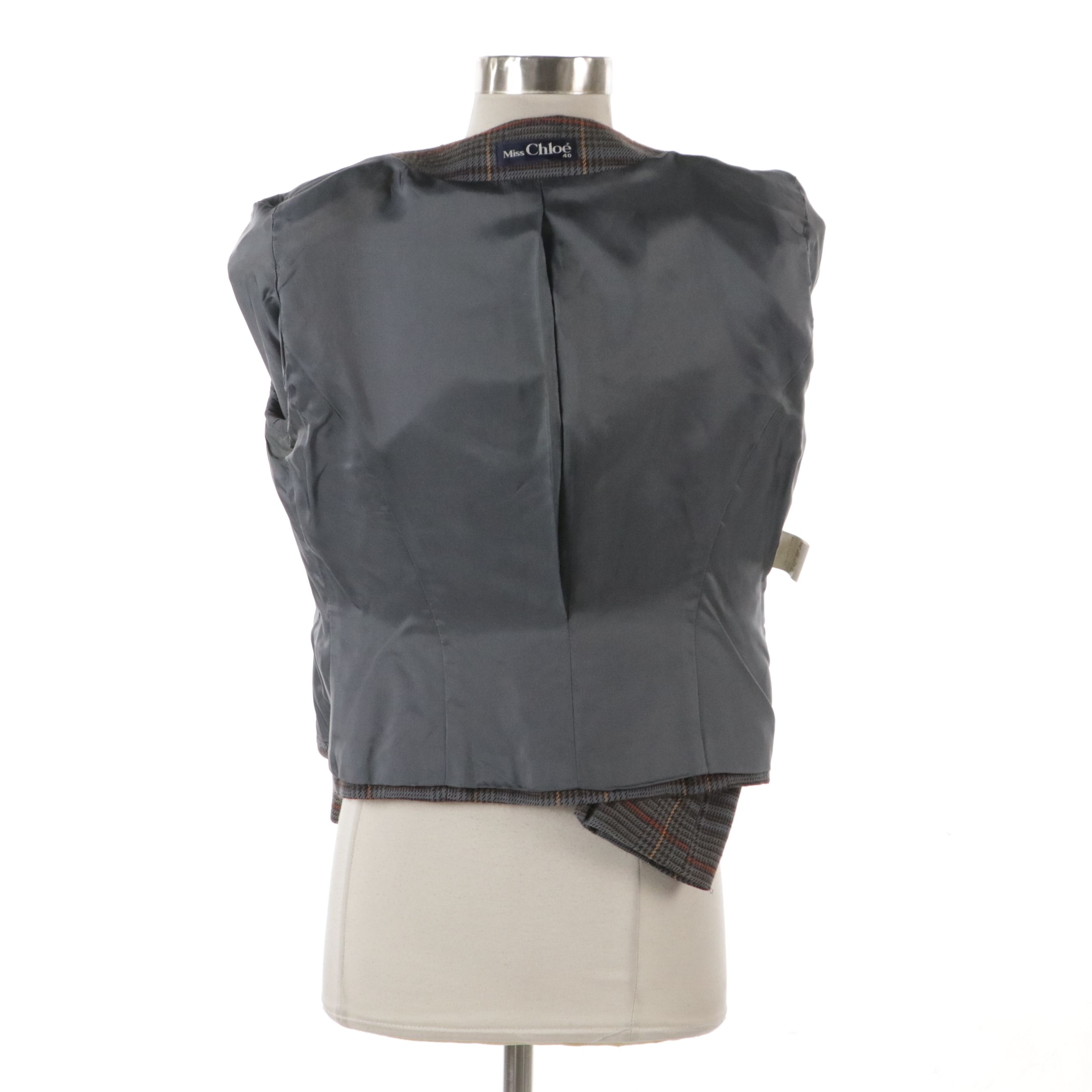 Miss Chloé Vintage Plaid Wool Blazer