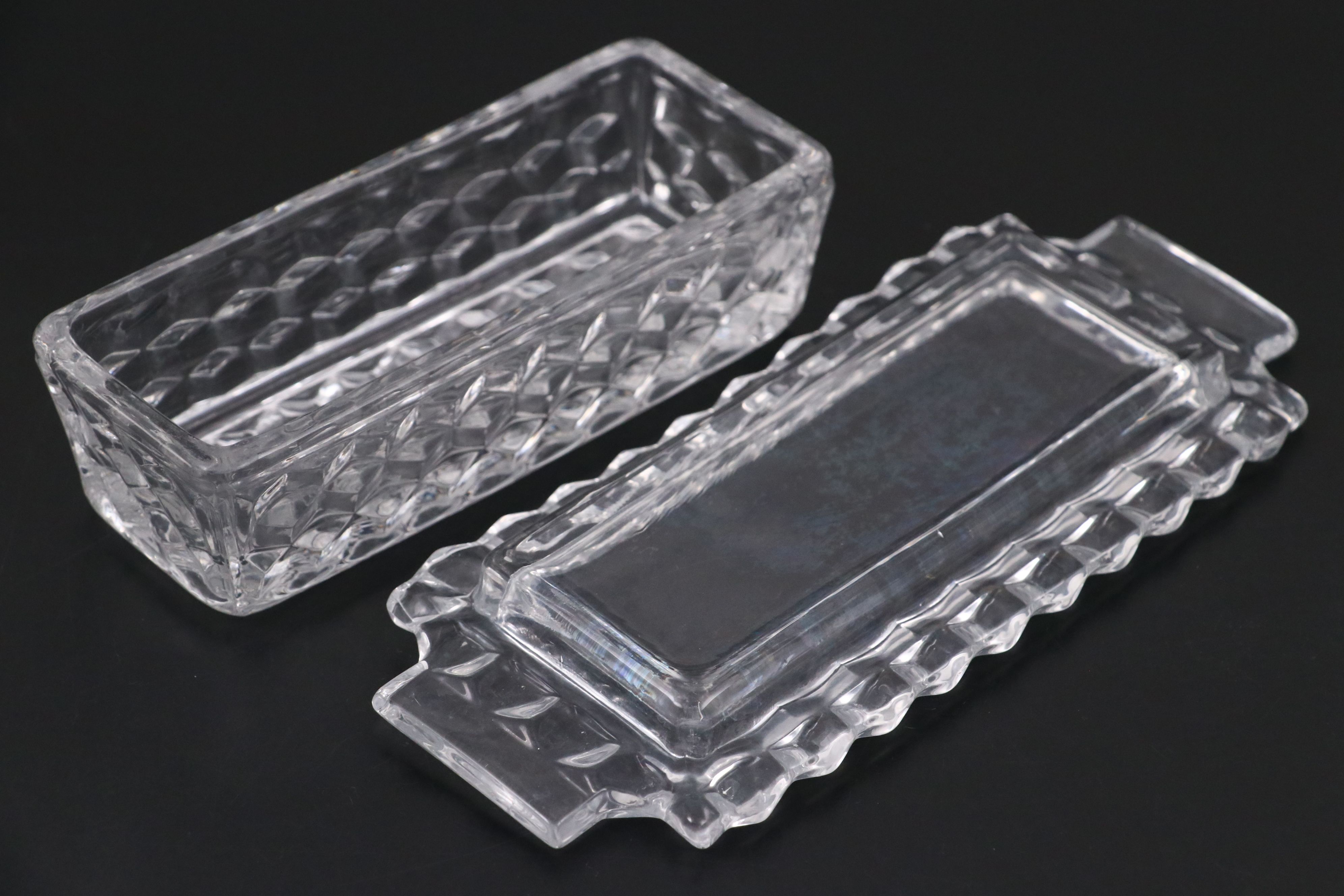 Fostoria "American Clear" Glass Dinnerware with Colony "Whitehall" Saucers