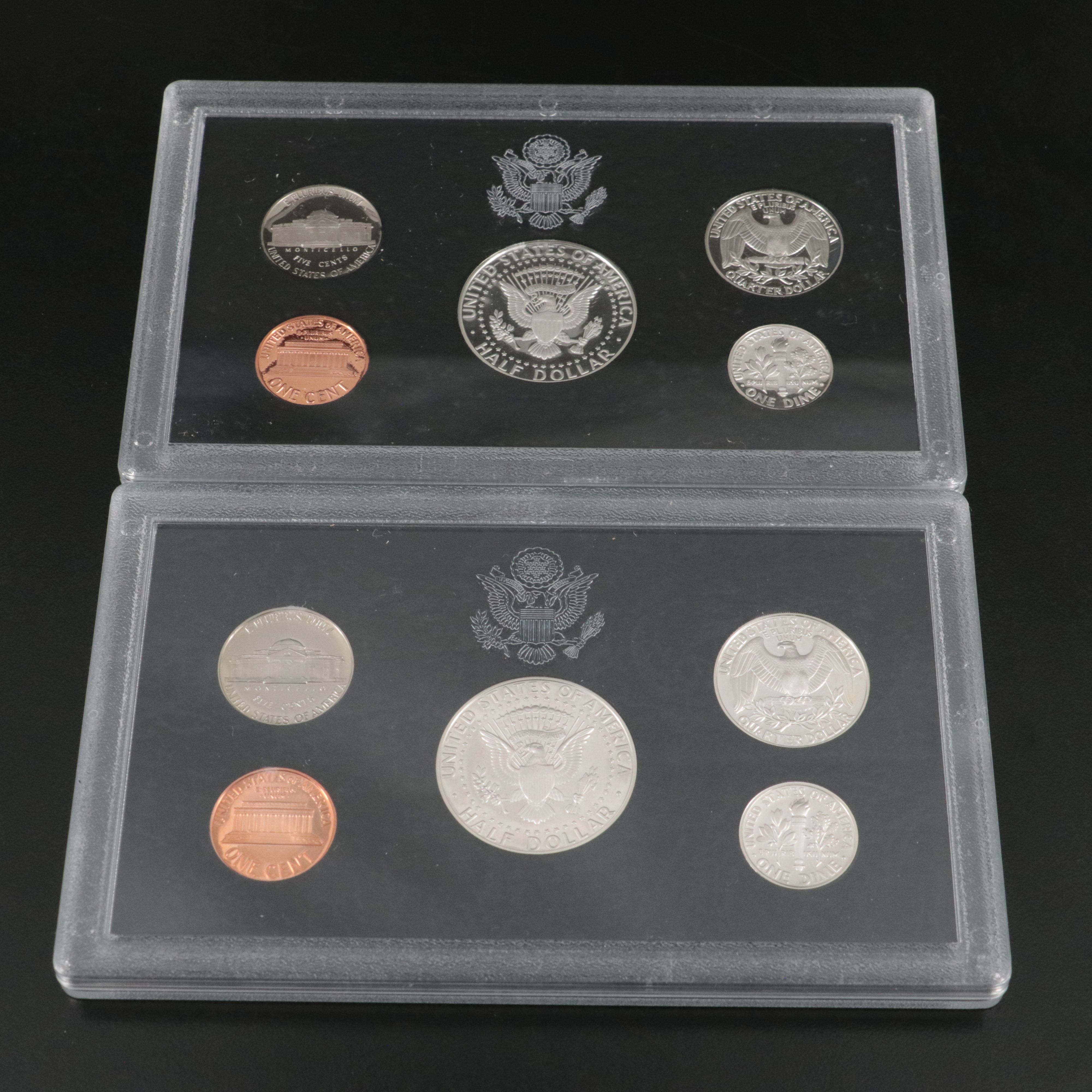 Three United States Modern Silver Proof Sets, 1996, 1997, and 1998