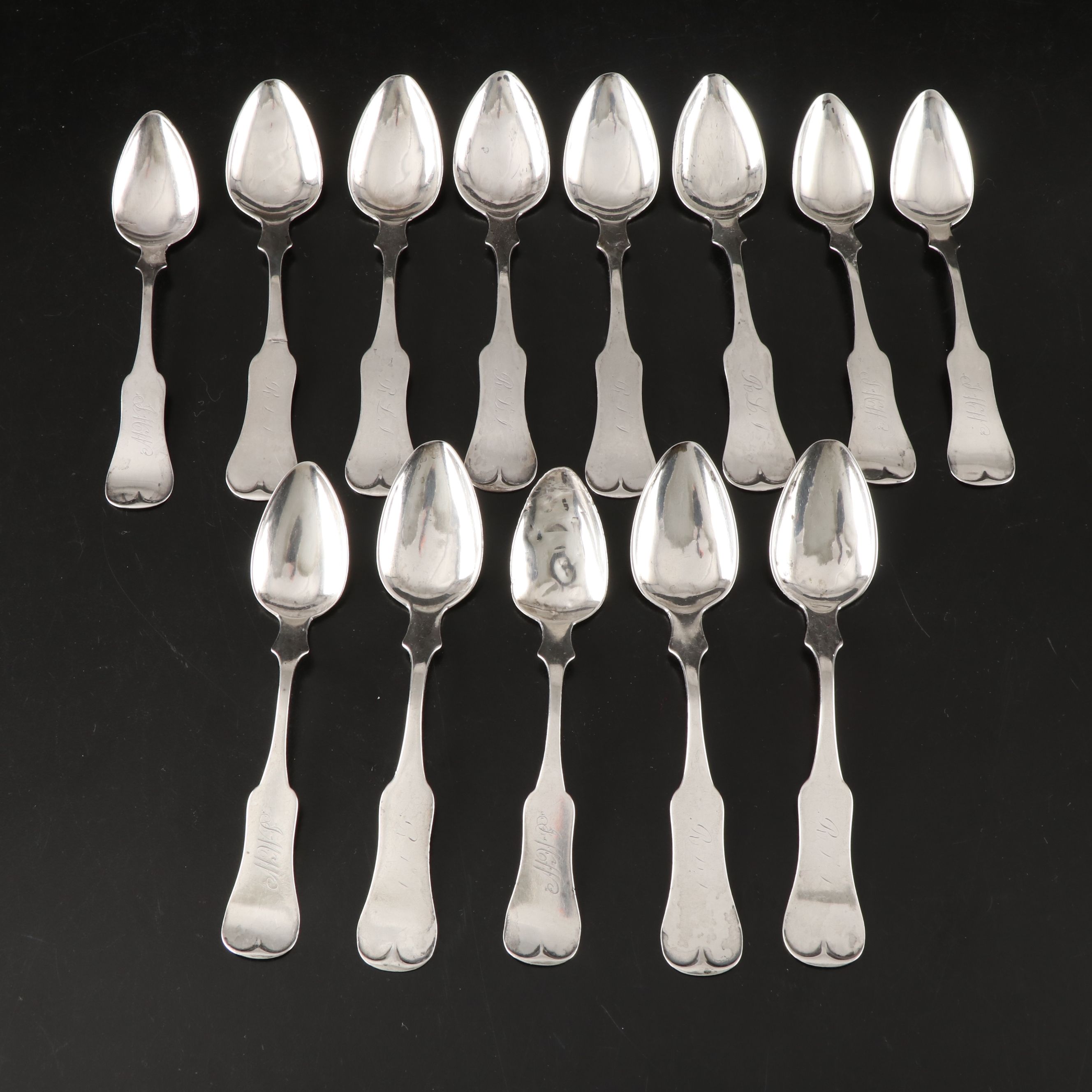 E.H. Hill Coin Silver Teaspoons