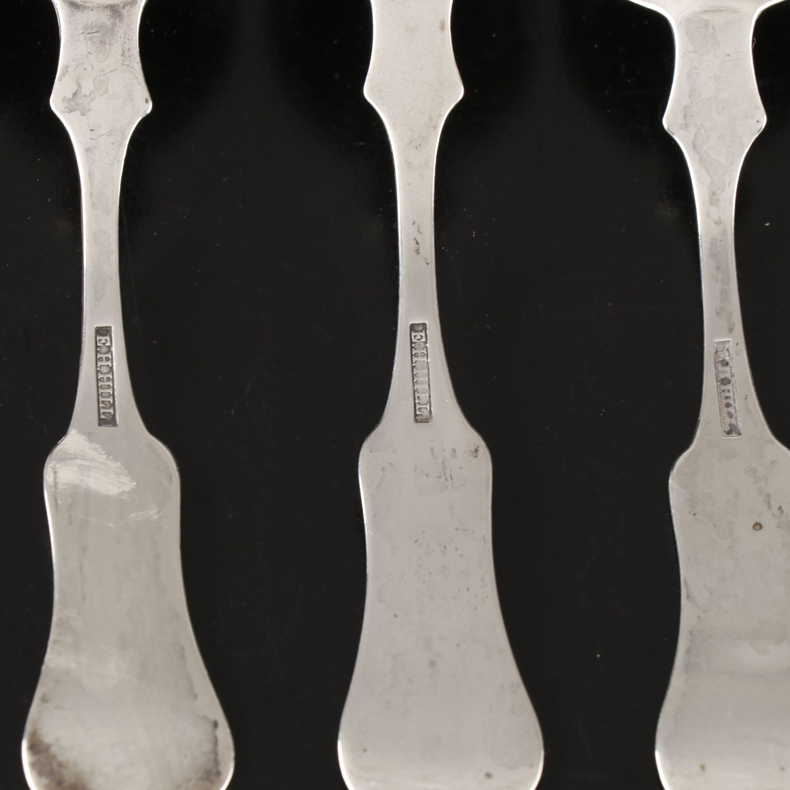 E.H. Hill Coin Silver Teaspoons