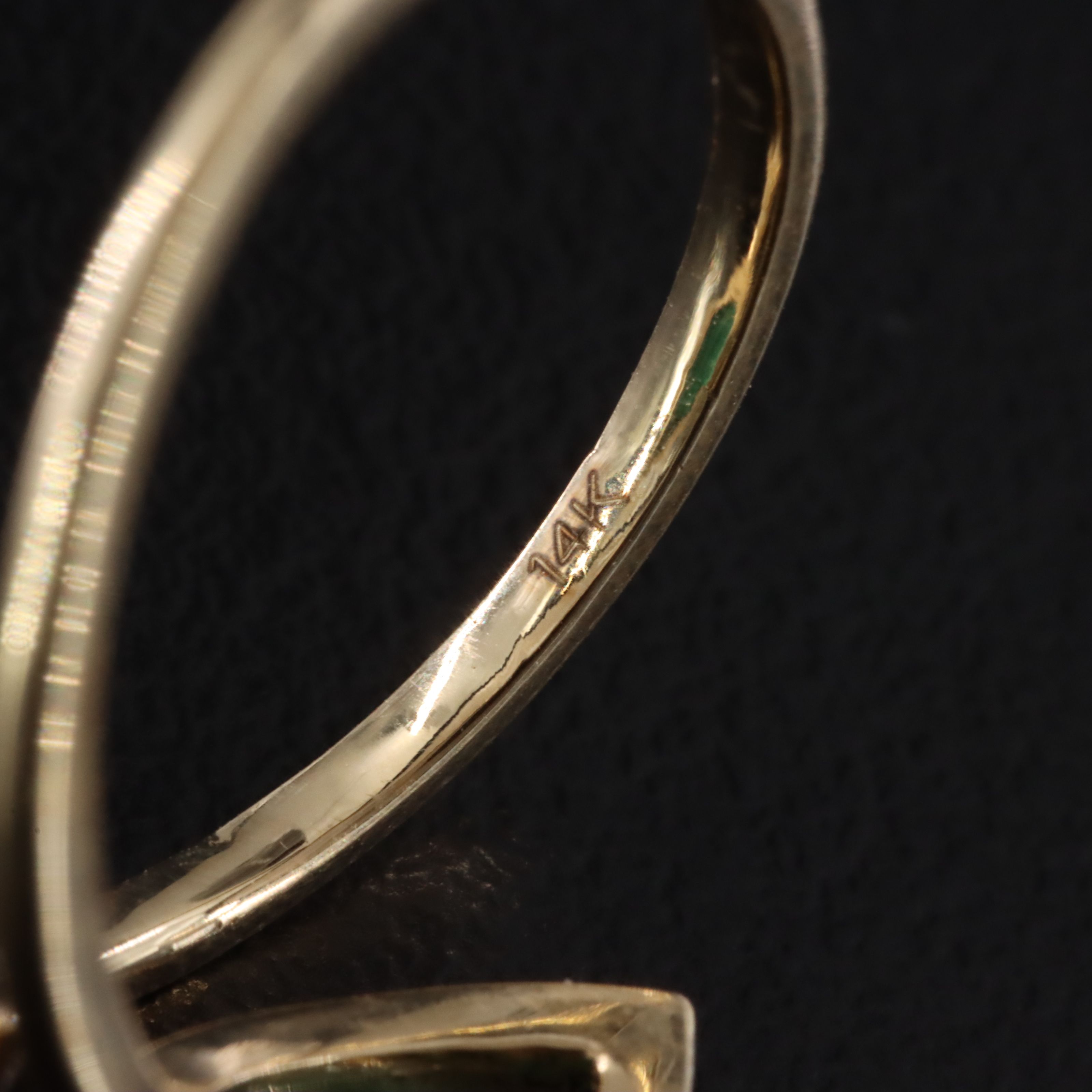 14K 1.82 CTW Emerald Toi et Moi Ring