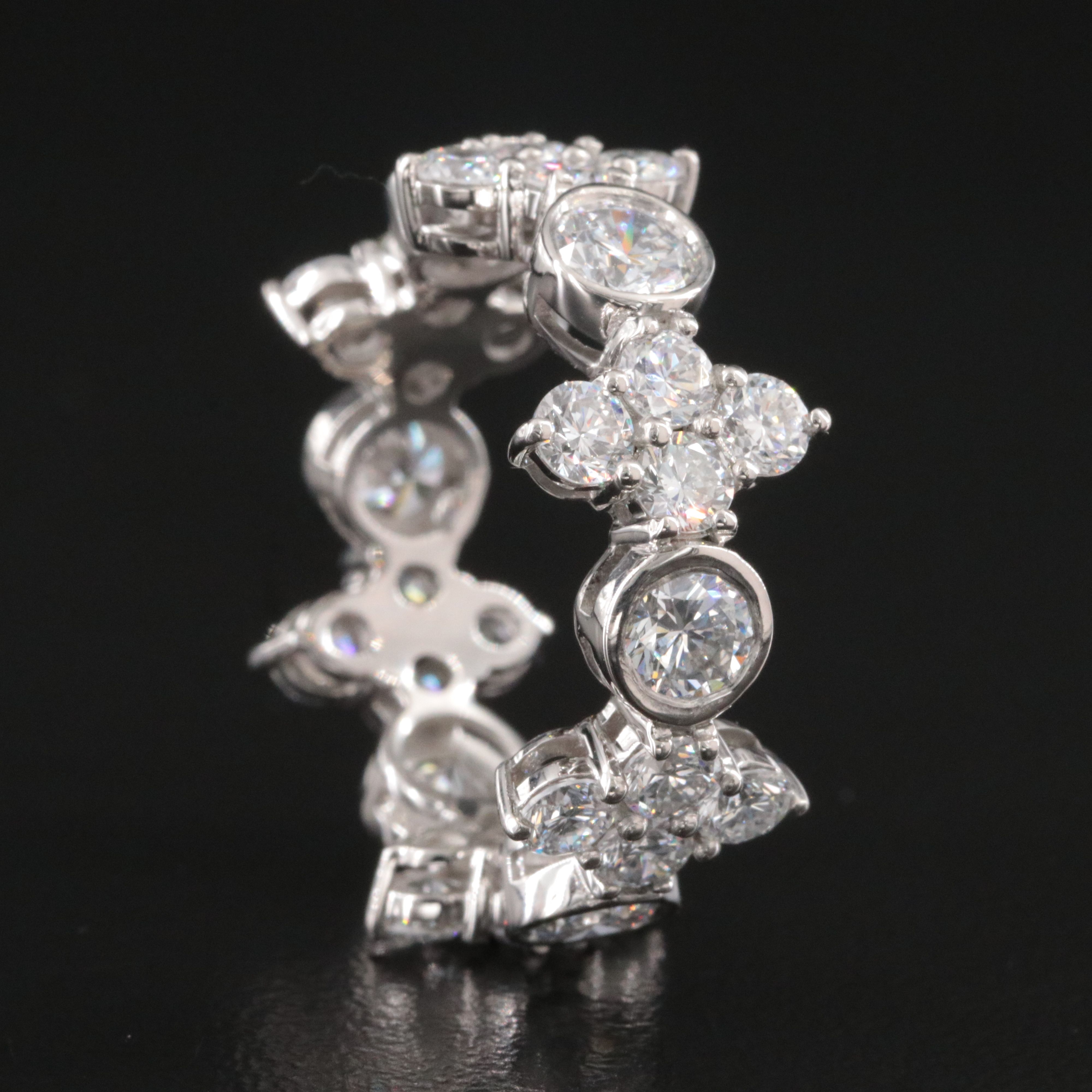 Platinum 3.96 CTW Lab Grown Diamond Eternity Band