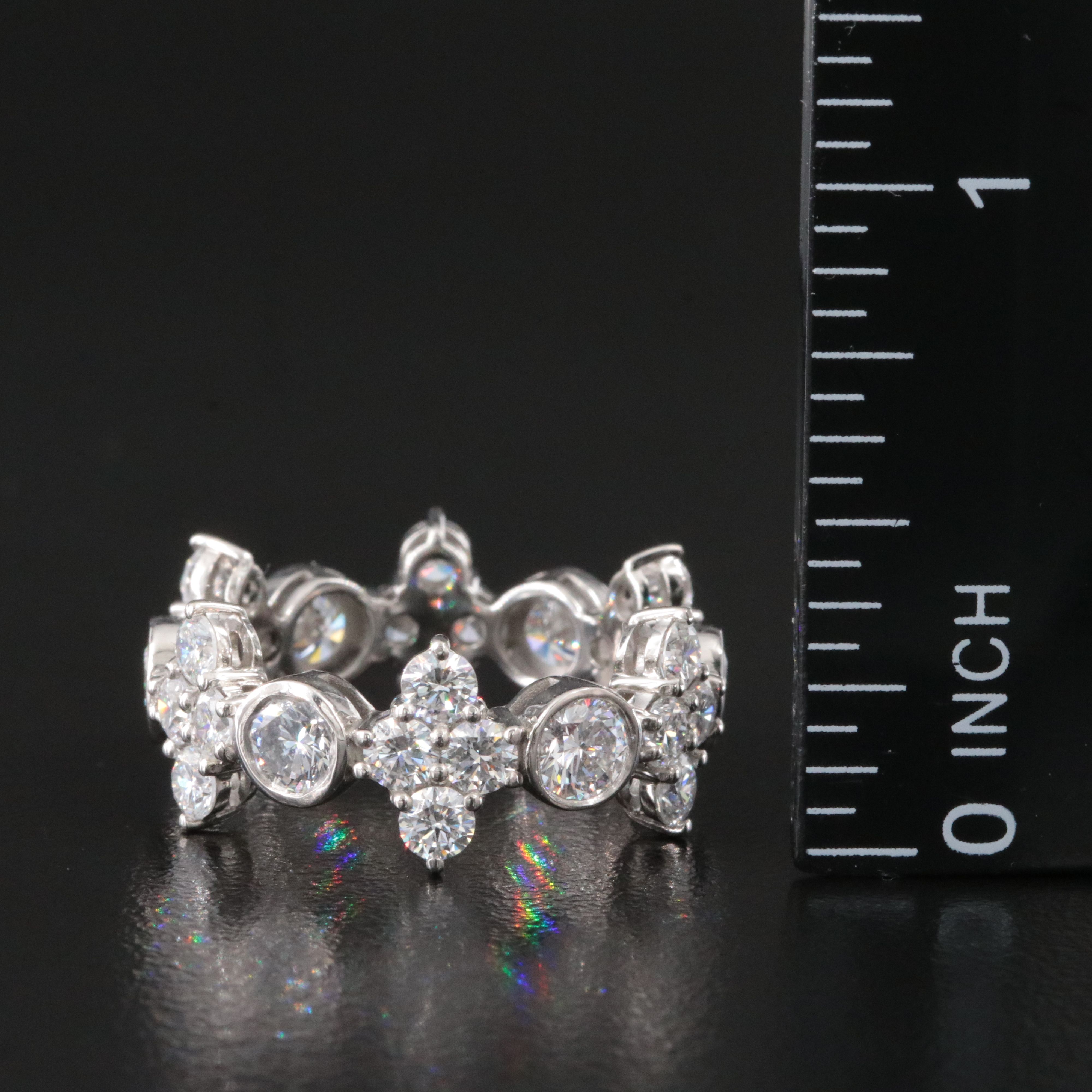 Platinum 3.96 CTW Lab Grown Diamond Eternity Band