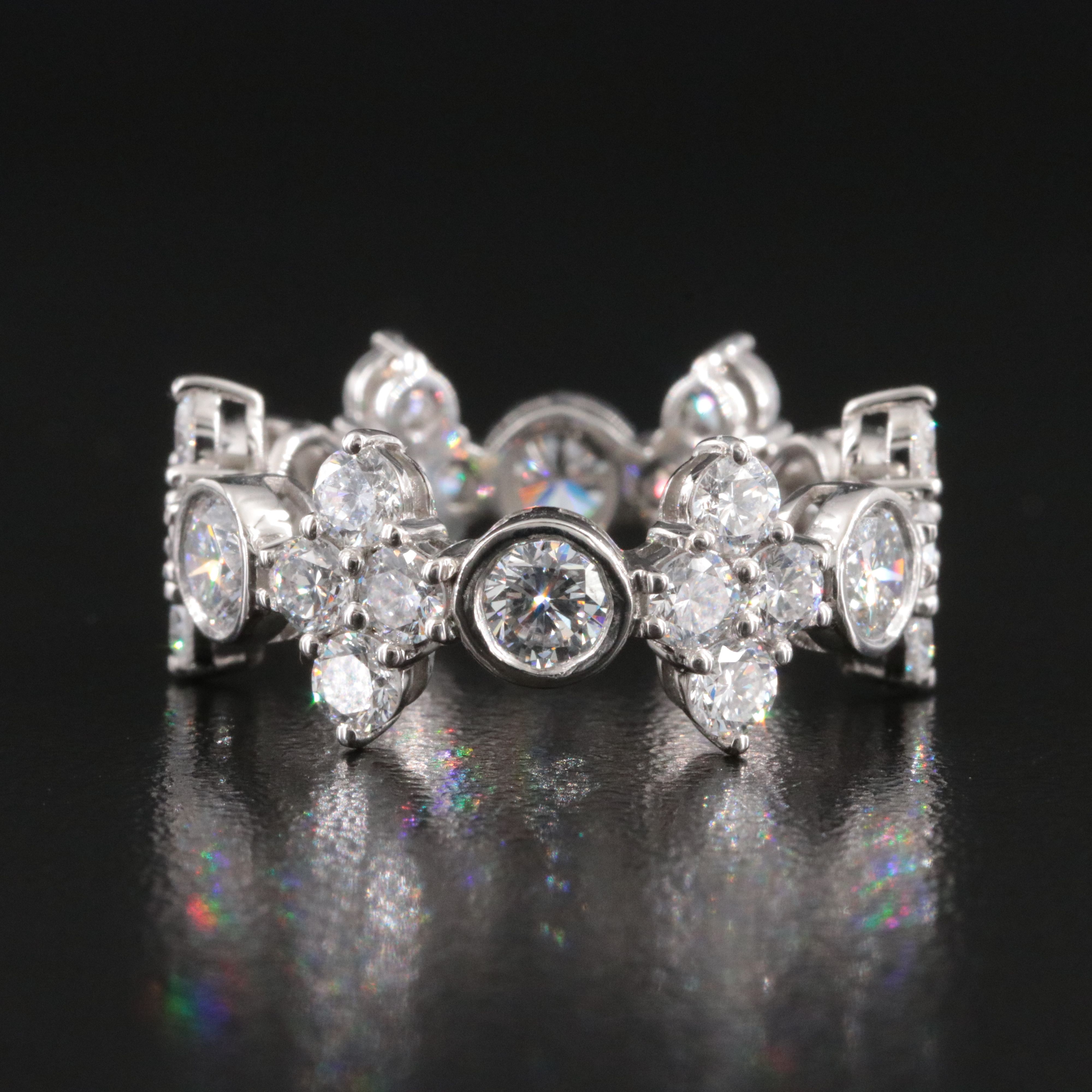 Platinum 3.96 CTW Lab Grown Diamond Eternity Band