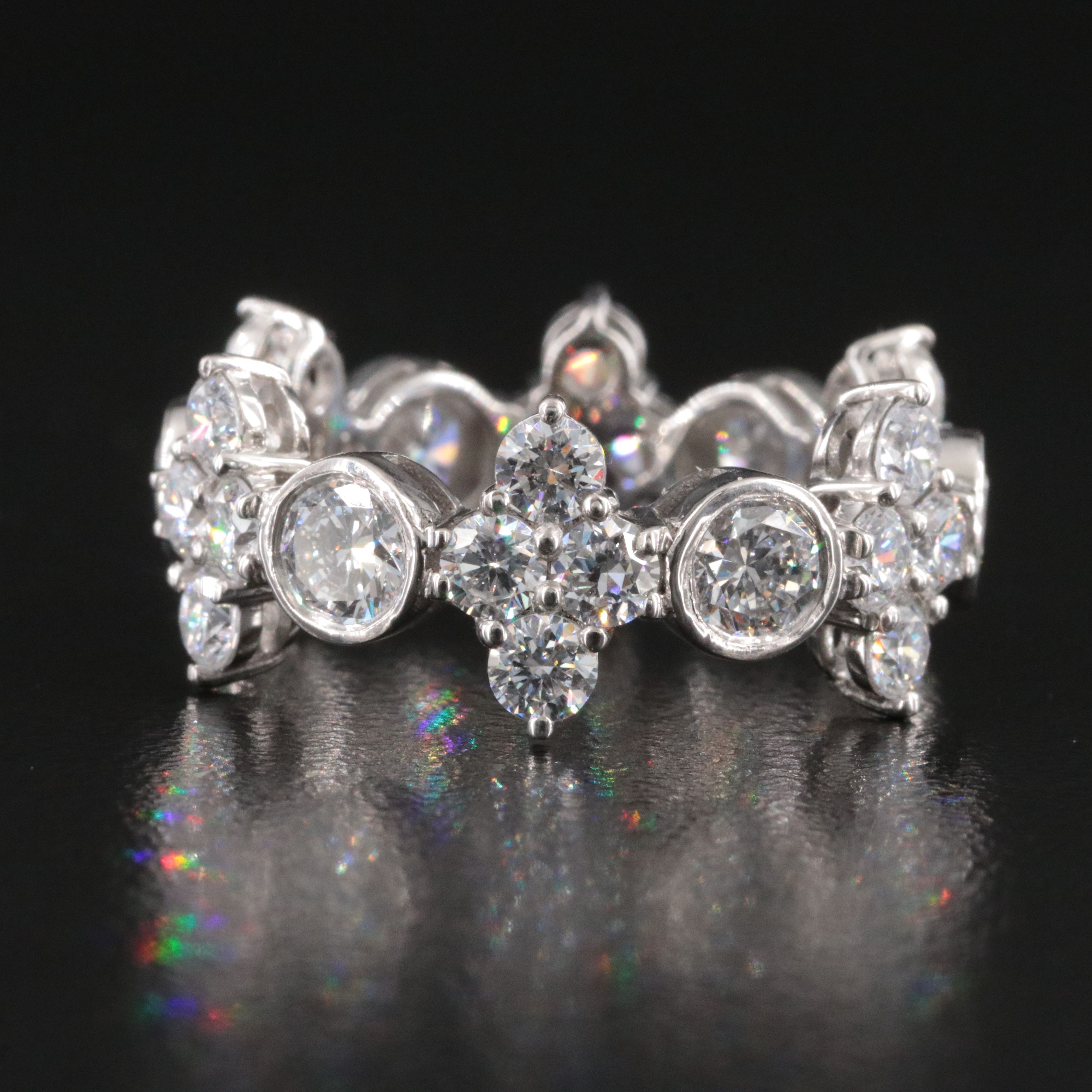 Platinum 3.96 CTW Lab Grown Diamond Eternity Band