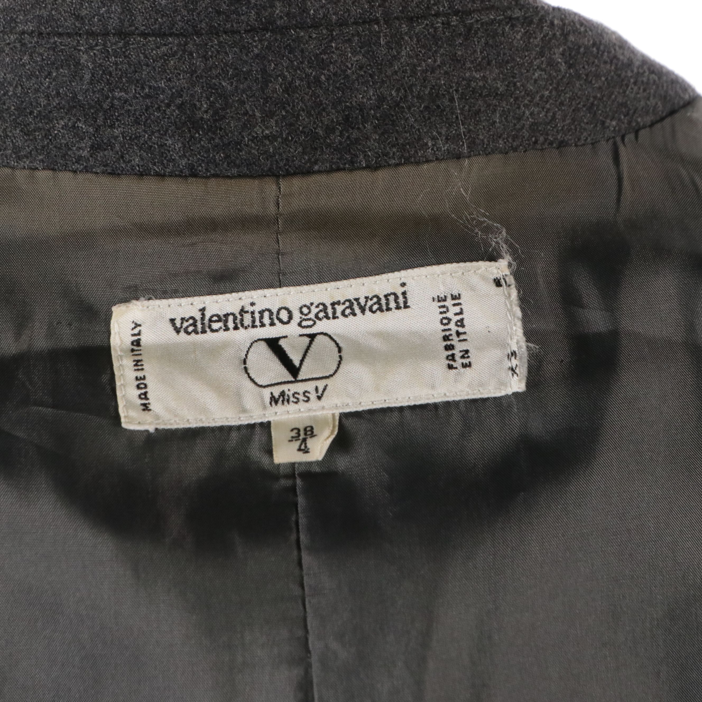 Valentino Garavani Miss V Double-Breasted Wool Skirt Suit with Pleated Details