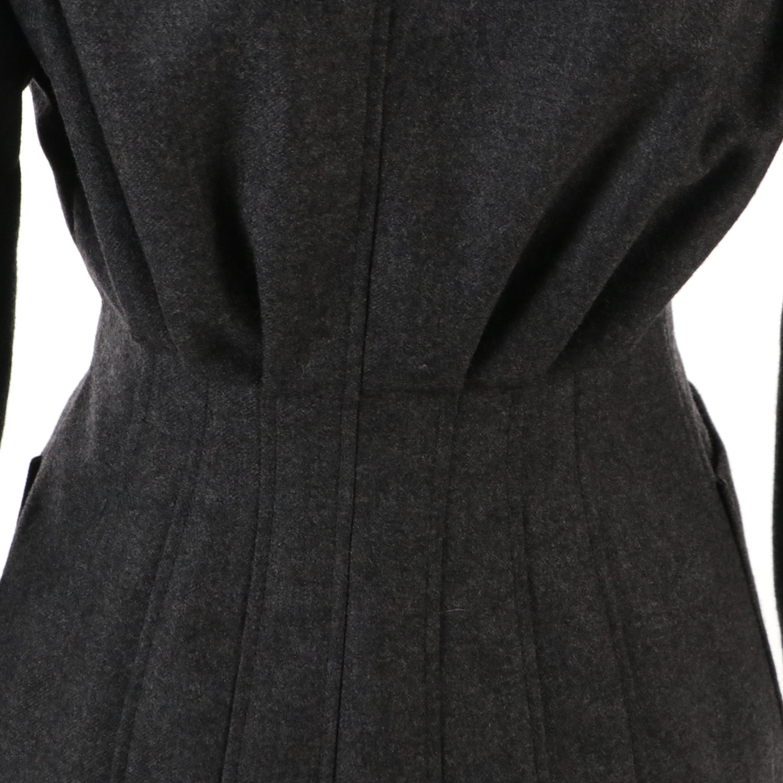Valentino Garavani Miss V Double-Breasted Wool Skirt Suit with Pleated Details
