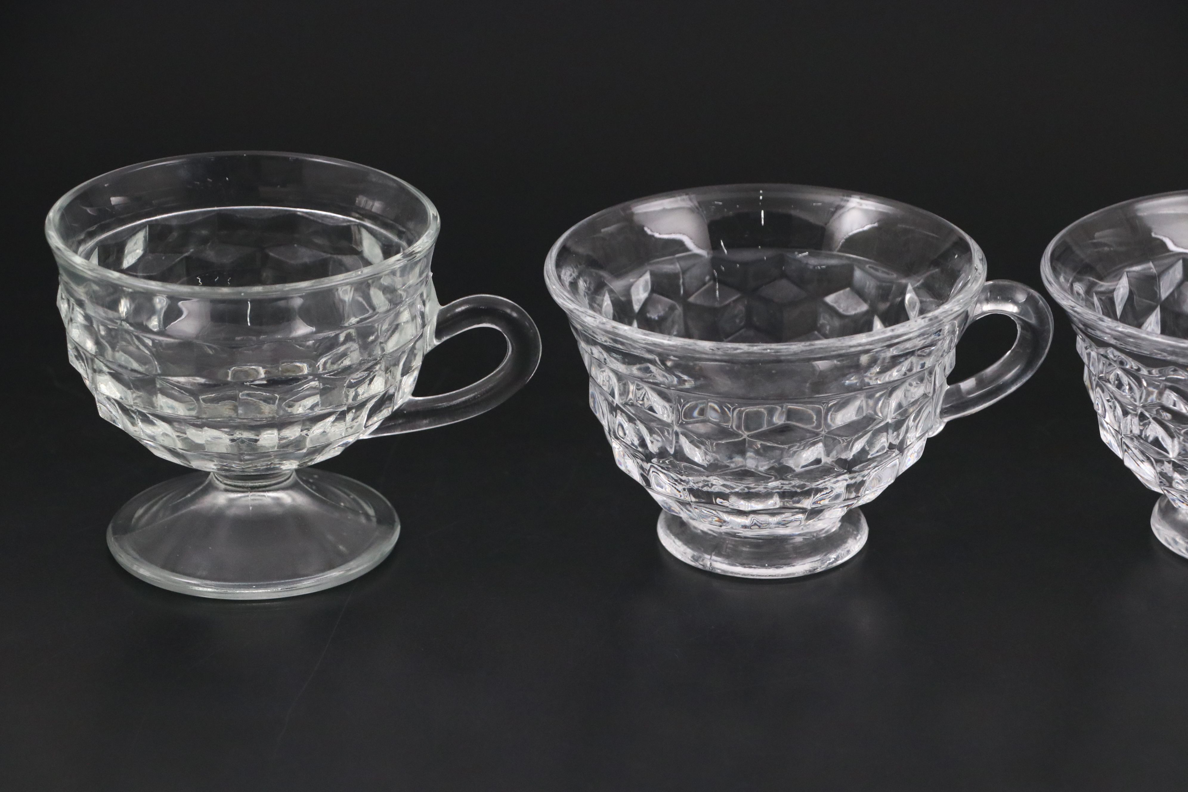 Fostoria "American Clear" Glassware with More Colony "Whitehall Clear" Serveware