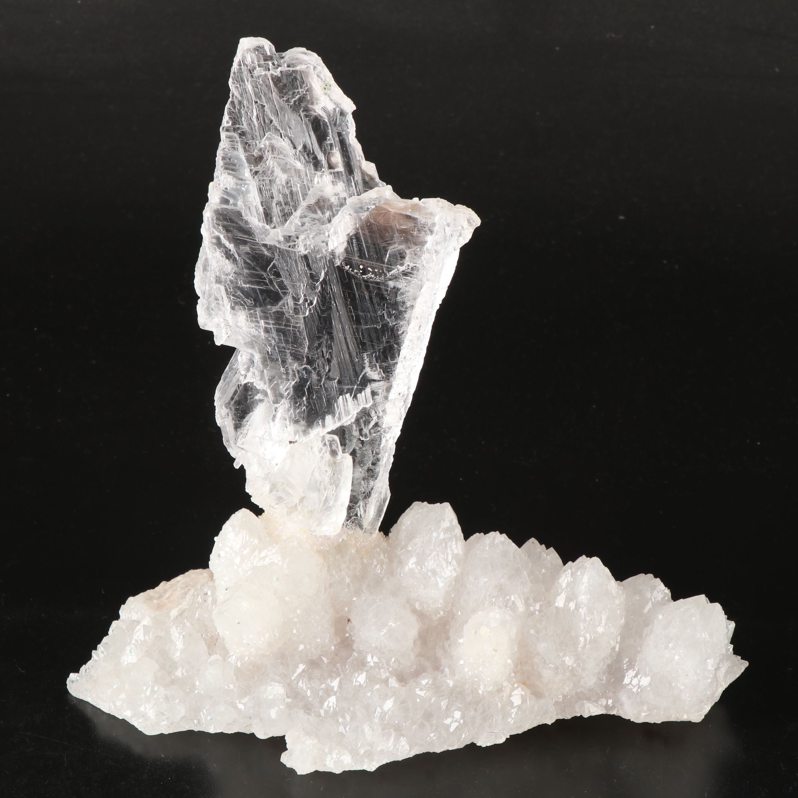 Quartz Crystal Matrix with Selenite Specimen