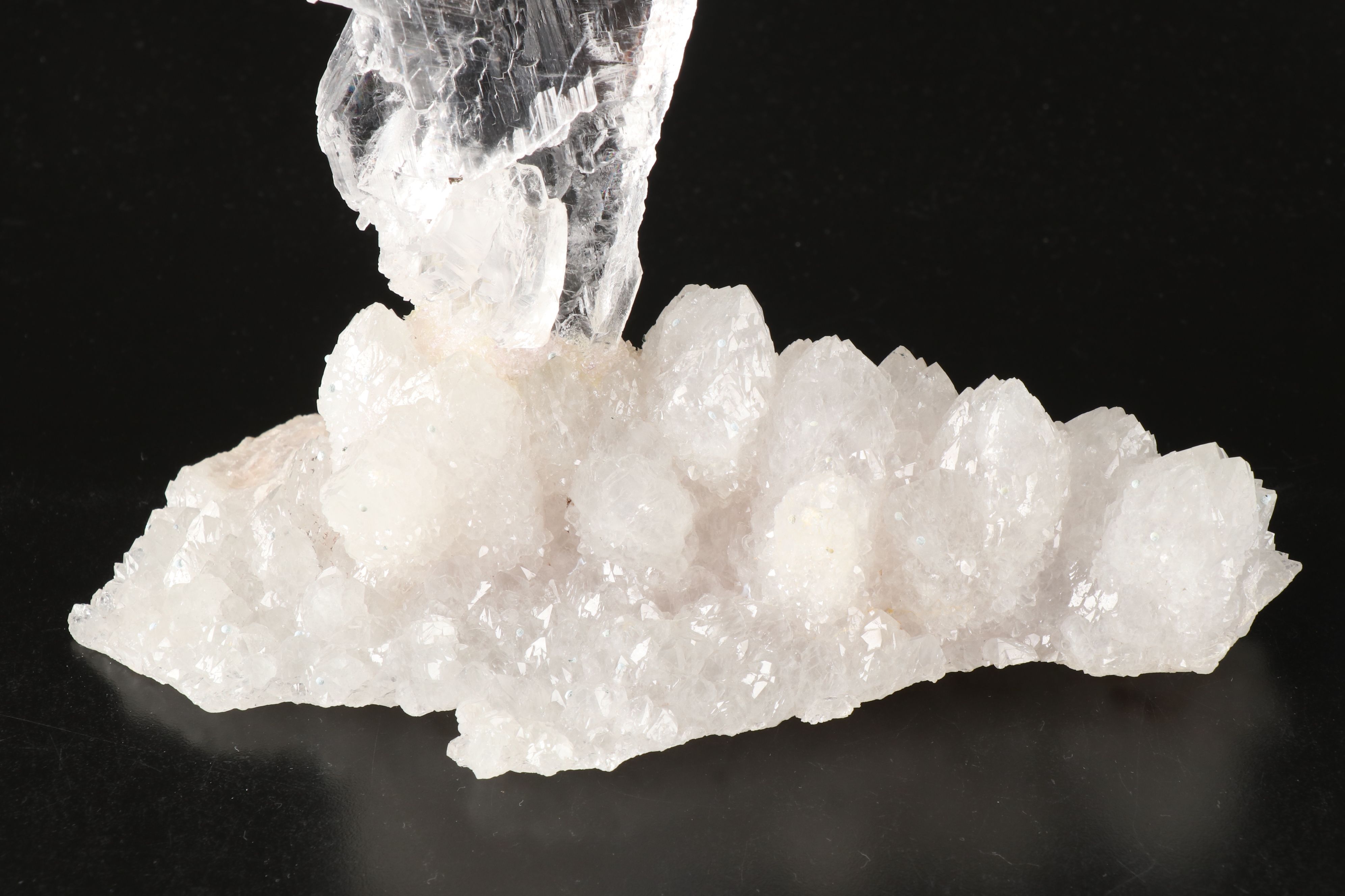 Quartz Crystal Matrix with Selenite Specimen