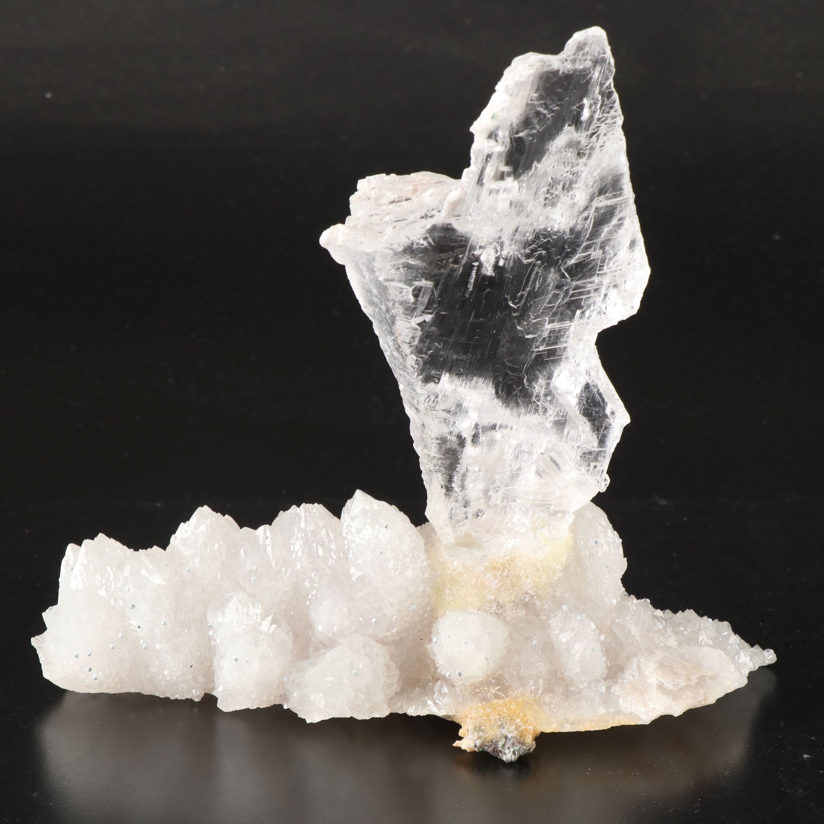 Quartz Crystal Matrix with Selenite Specimen