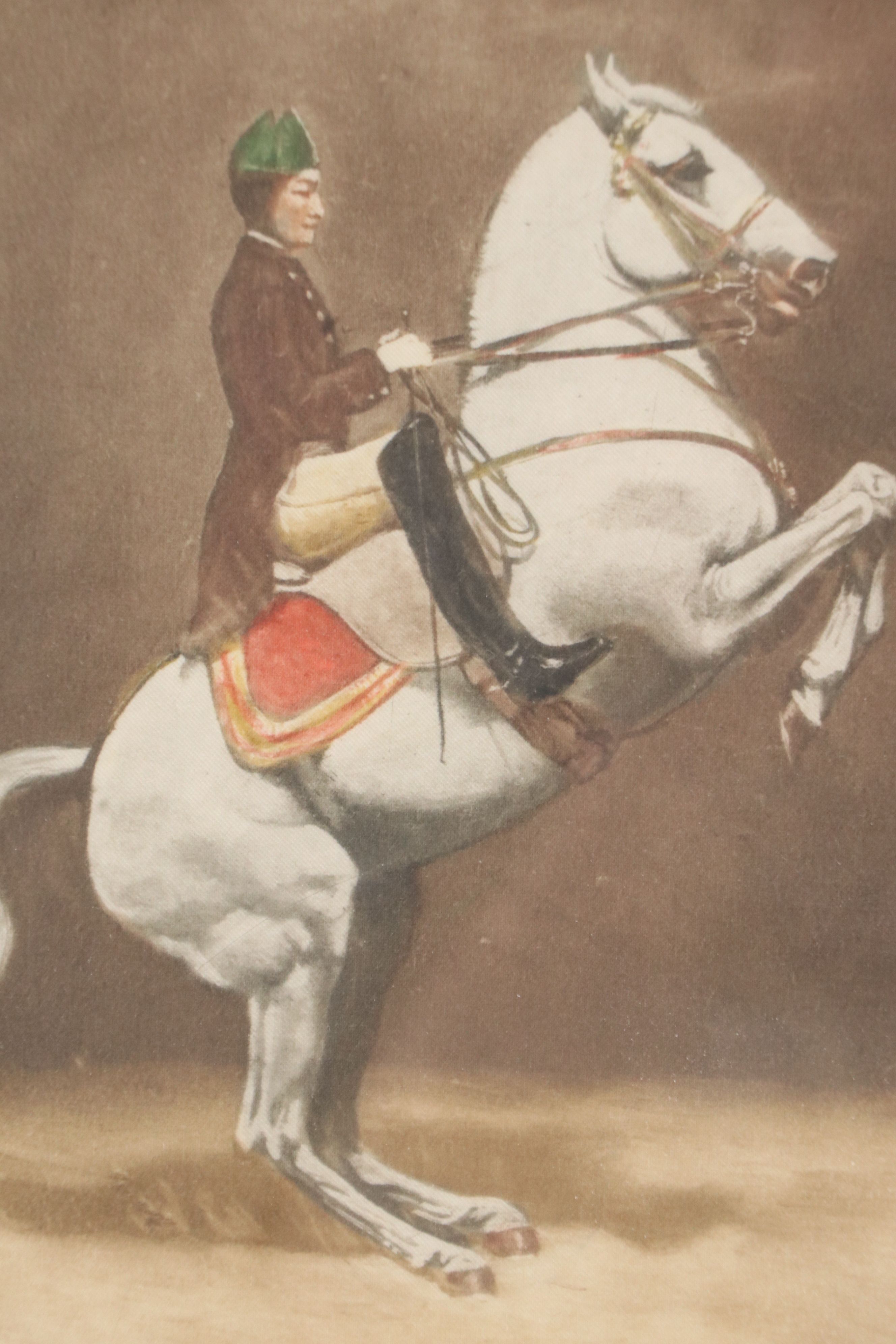 Josef Plank Watercolor Painting "Courbette," 1988