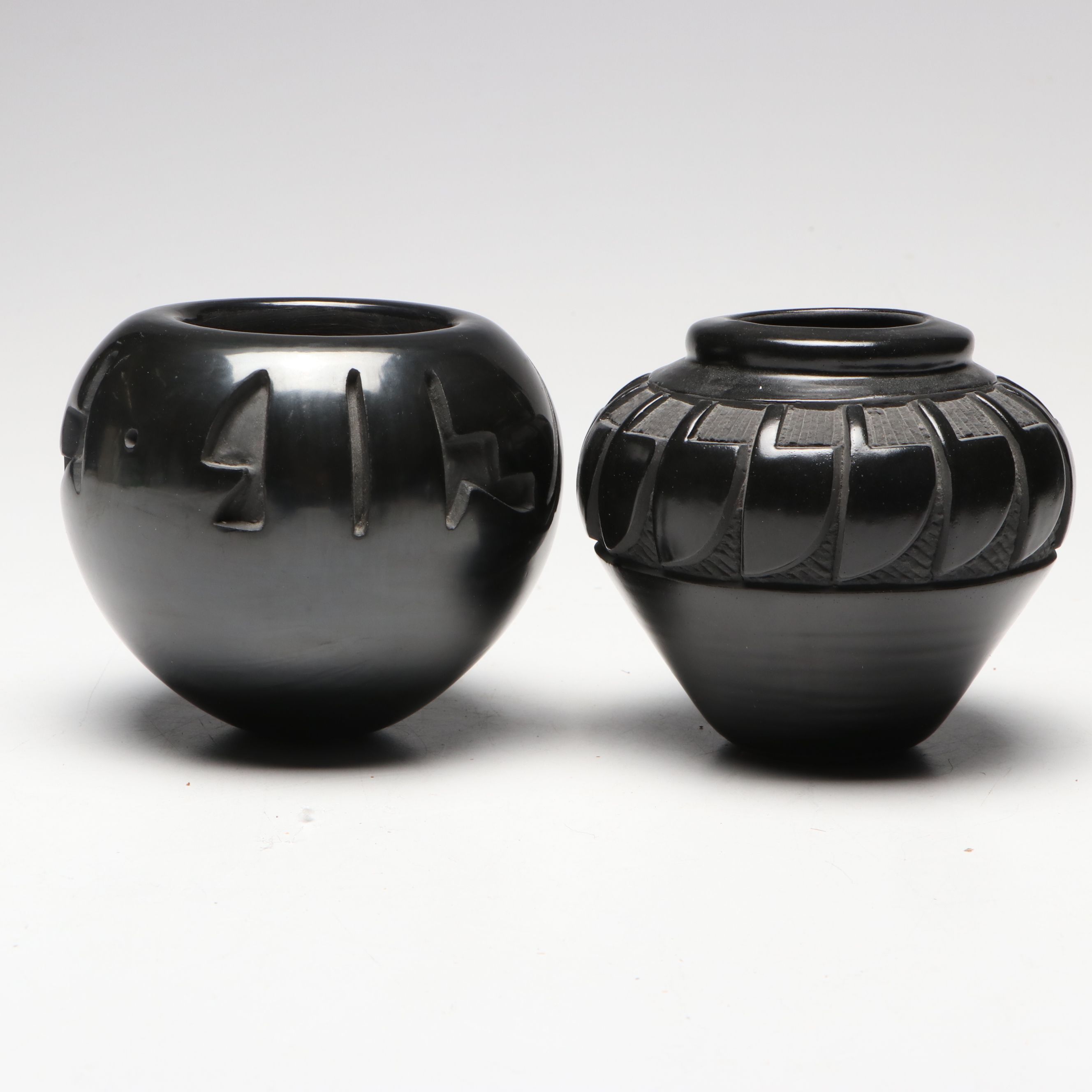 Kim Licheni and Tricia Velarde Santa Clara Blackware Vessels