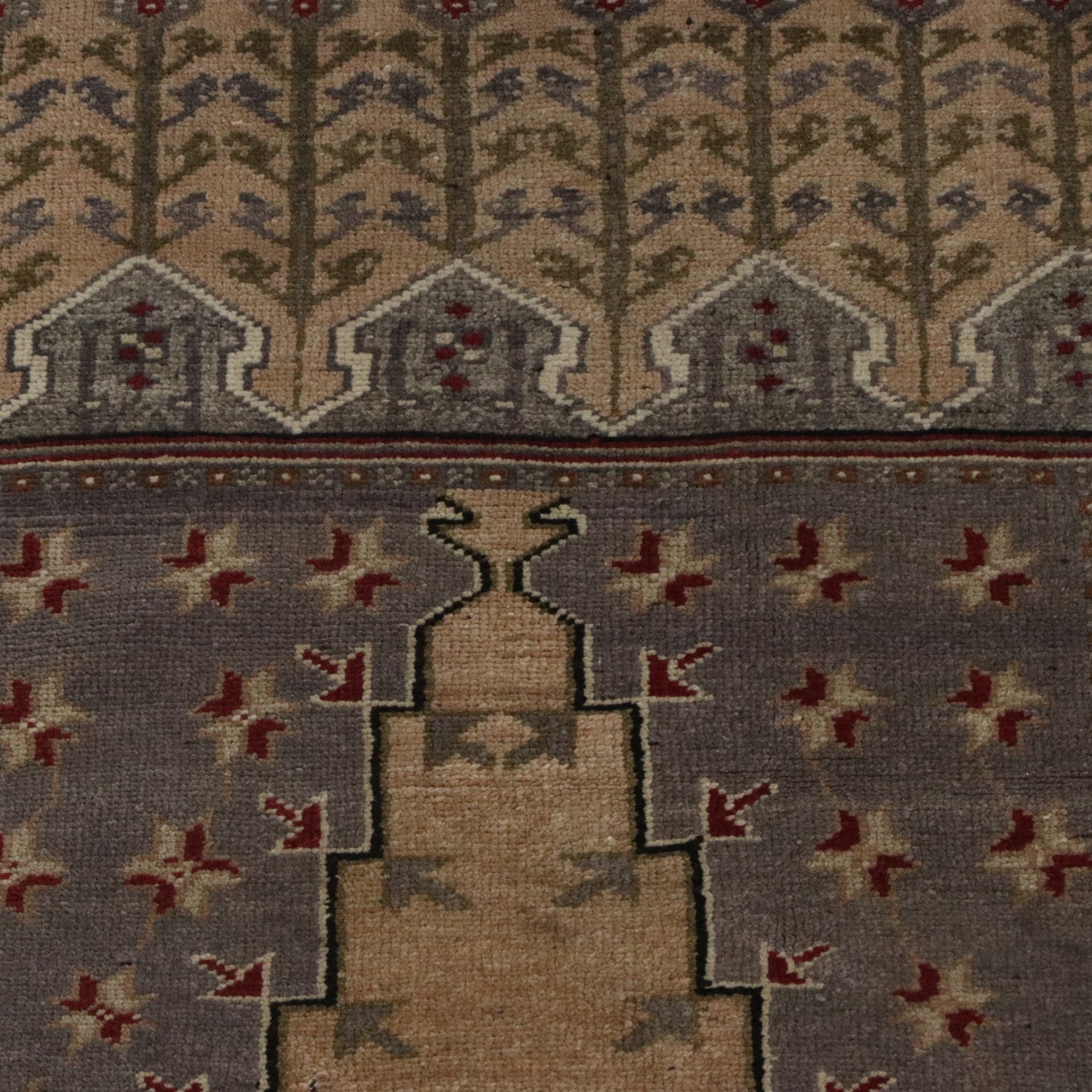3'10 x 7'7 Hand-Knotted Turkish Ghiordes Prayer Rug