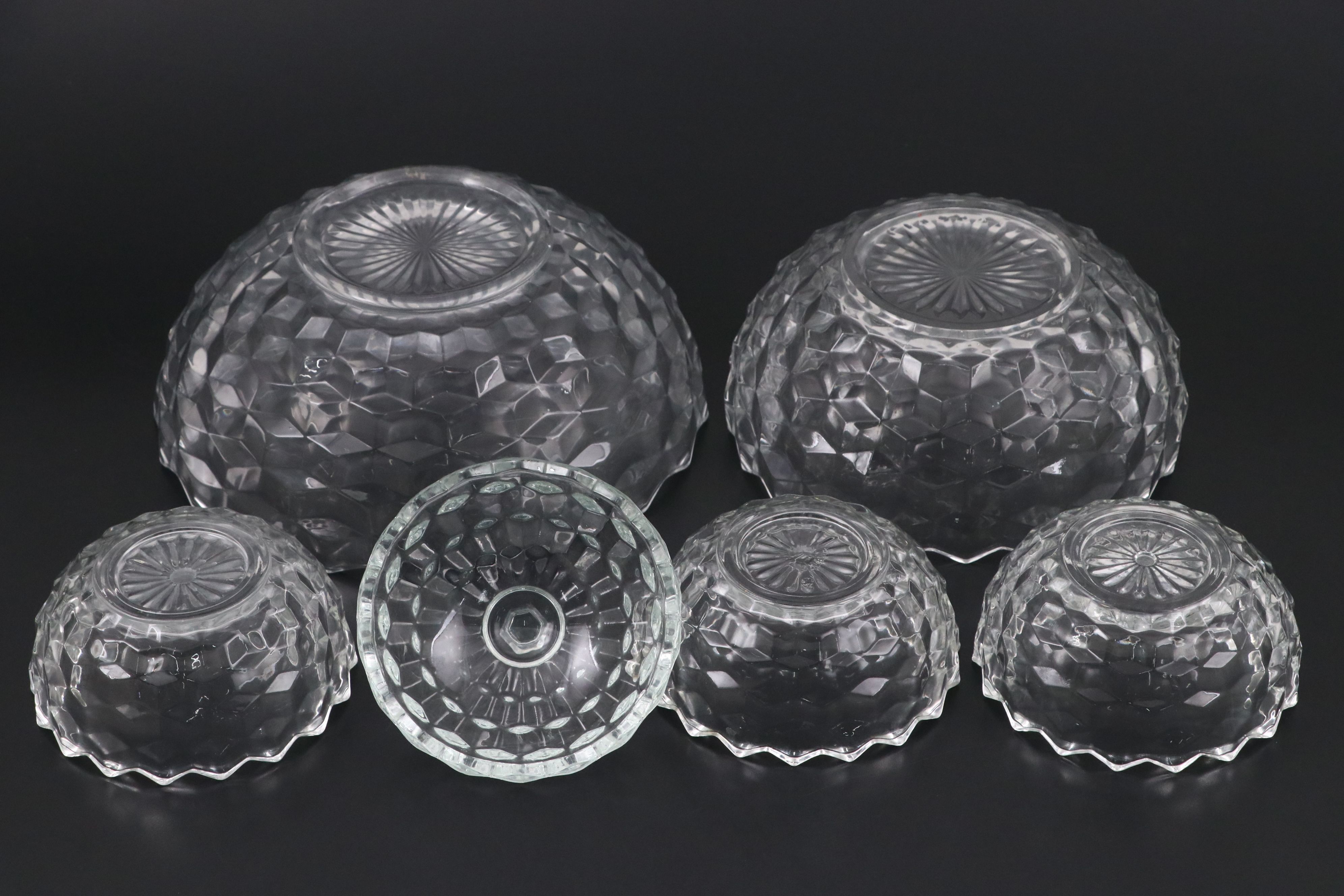 Fostoria "American Clear" Glass Candlesticks, Candy Dishes and More Serveware