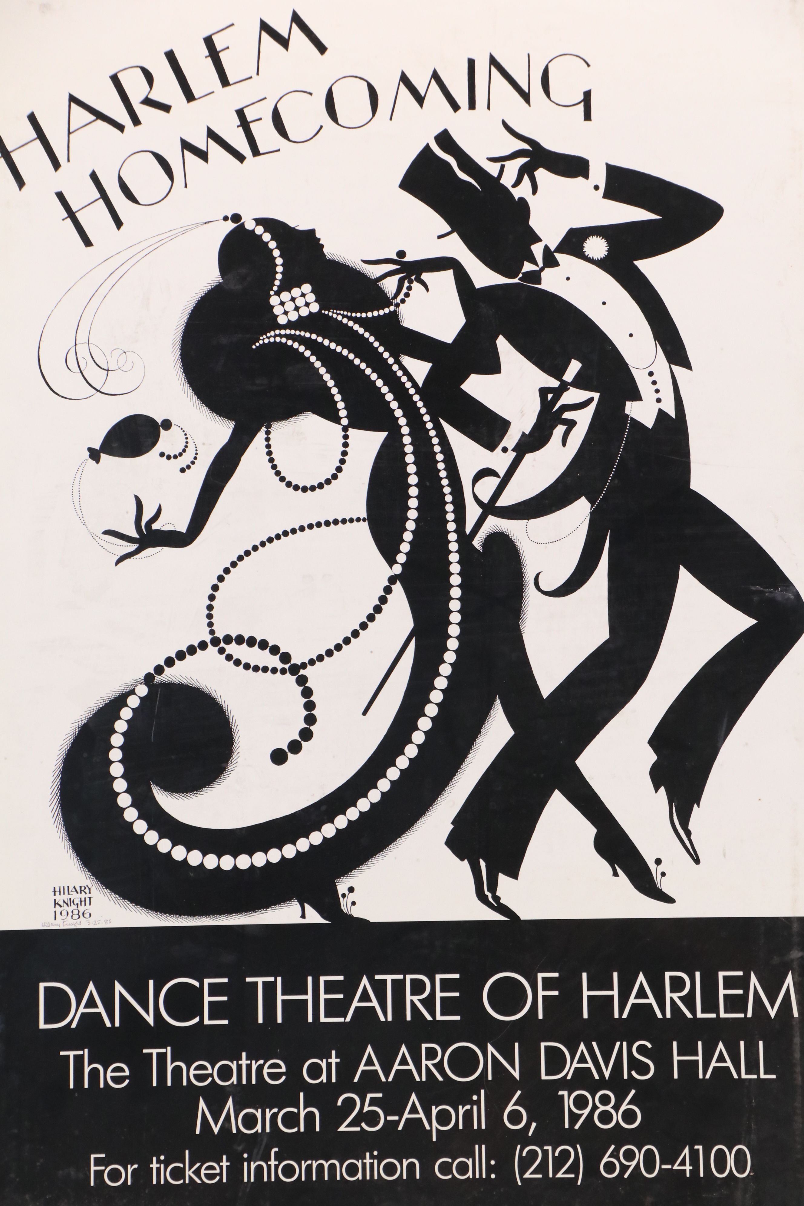 Hilary Knight Lithograph Poster for "Harlem Homecoming," 1986
