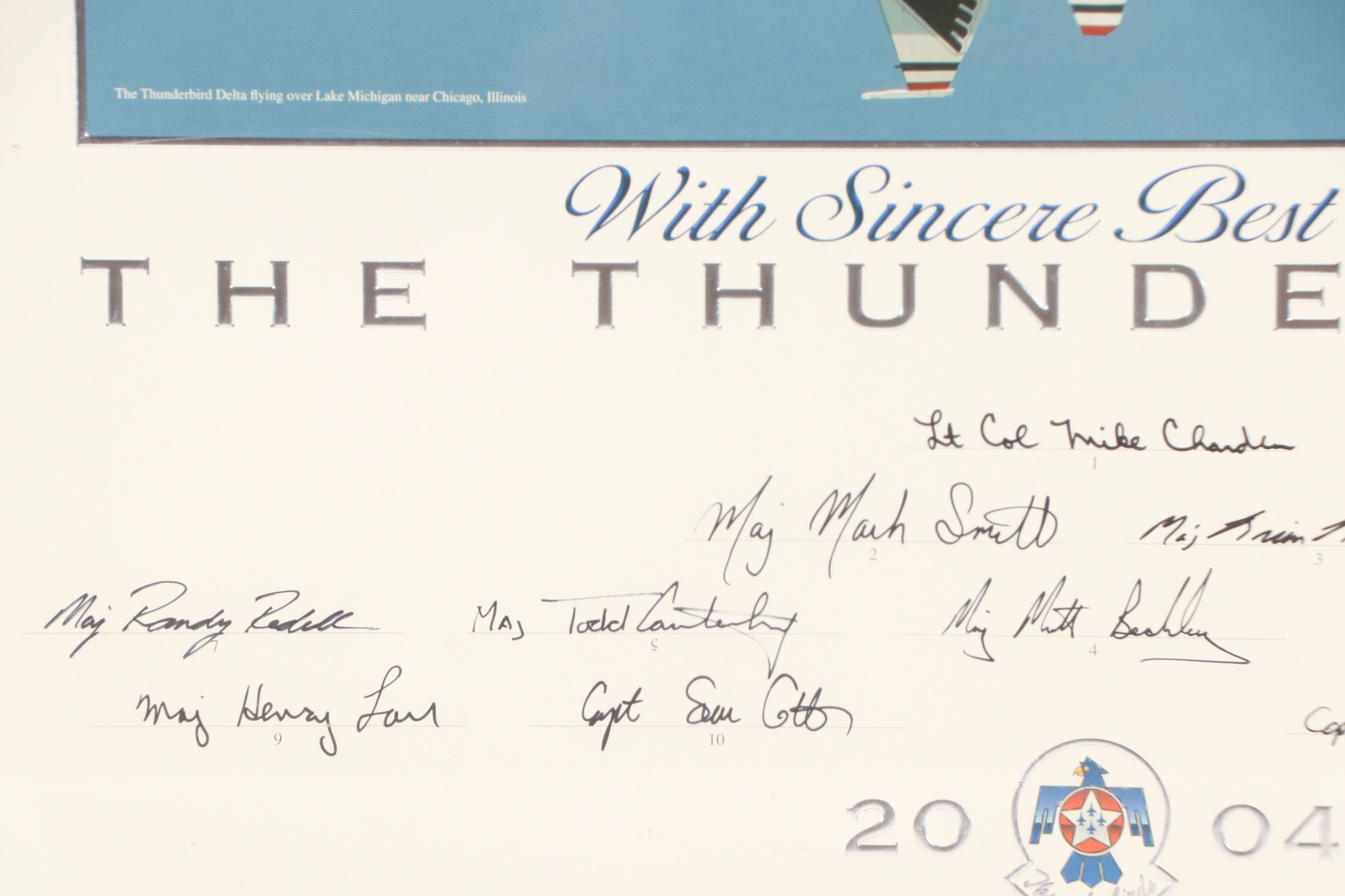 Offset Lithograph "To Todd English - The Thunderbirds," 2004