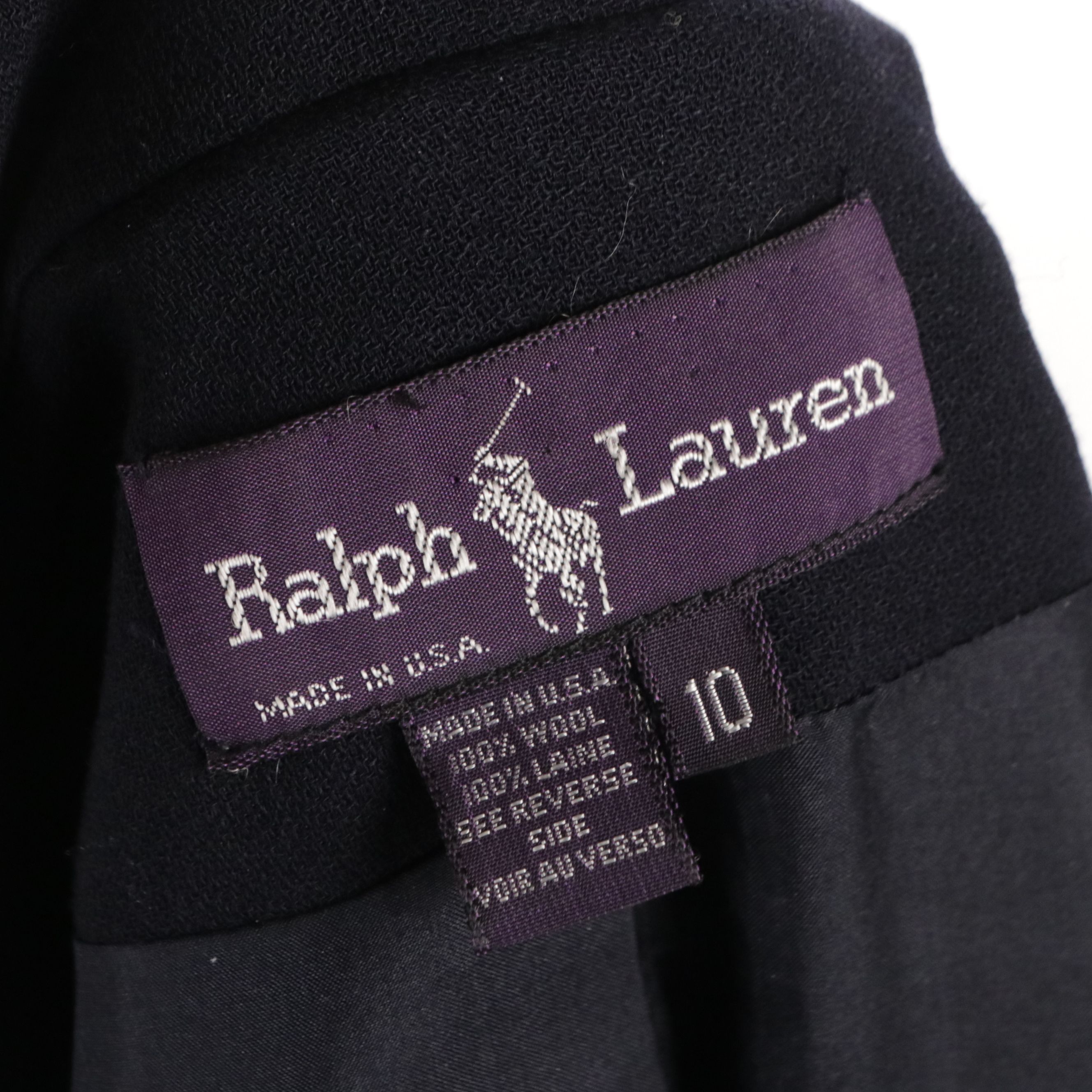 Ralph Lauren Purple Label Double-Breasted Military Trim Coat Dress in Wool Crepe