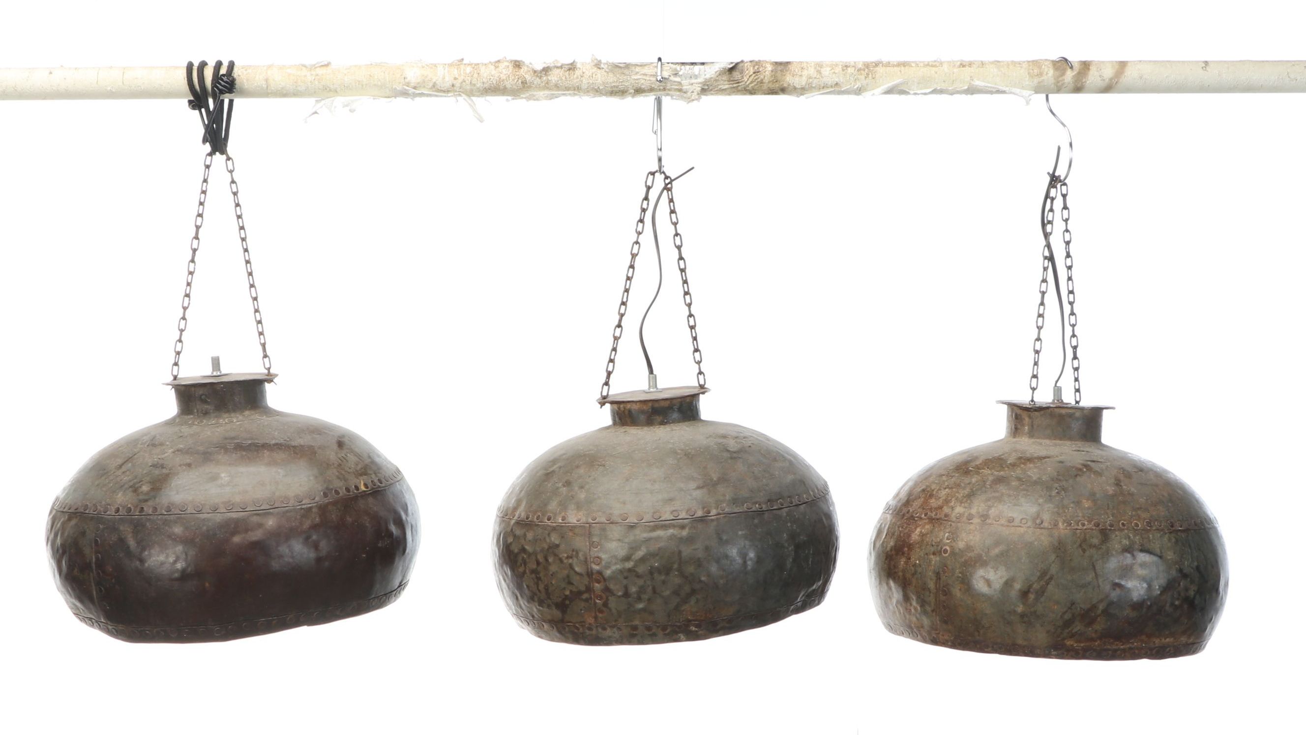 Rustic Hammered Metal Ceiling Pendants