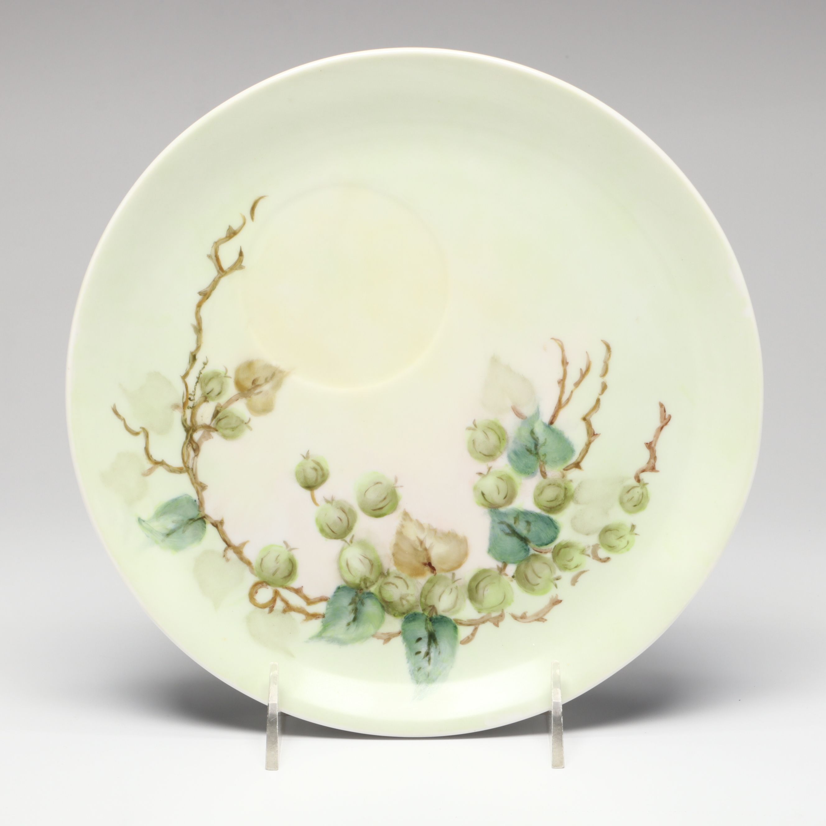 Floral Porcelain Vase, Plates, Creamer and Sugar Bowls